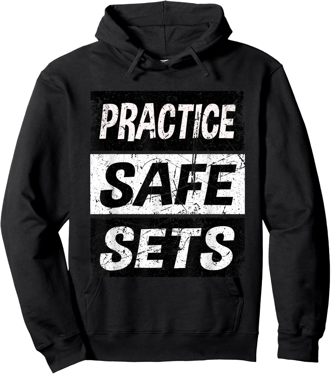 Retro Practice Safe Sets Shirt Weight Lifting Shirt Gym Hoodie - Hoodie | Black