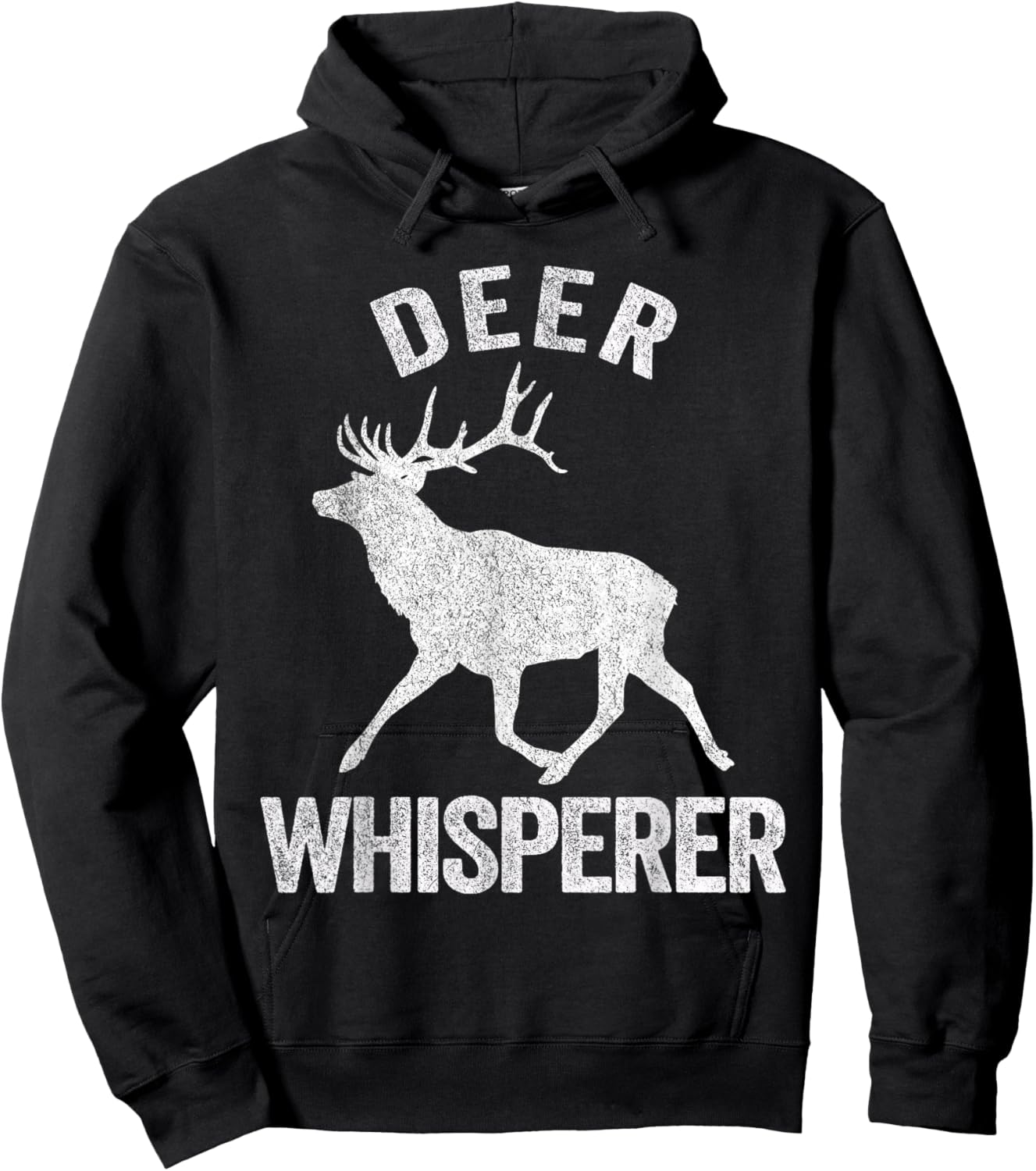 Deer Whisperer Deer Lover Funny Deer Quote Hoodie - Hoodie | Black