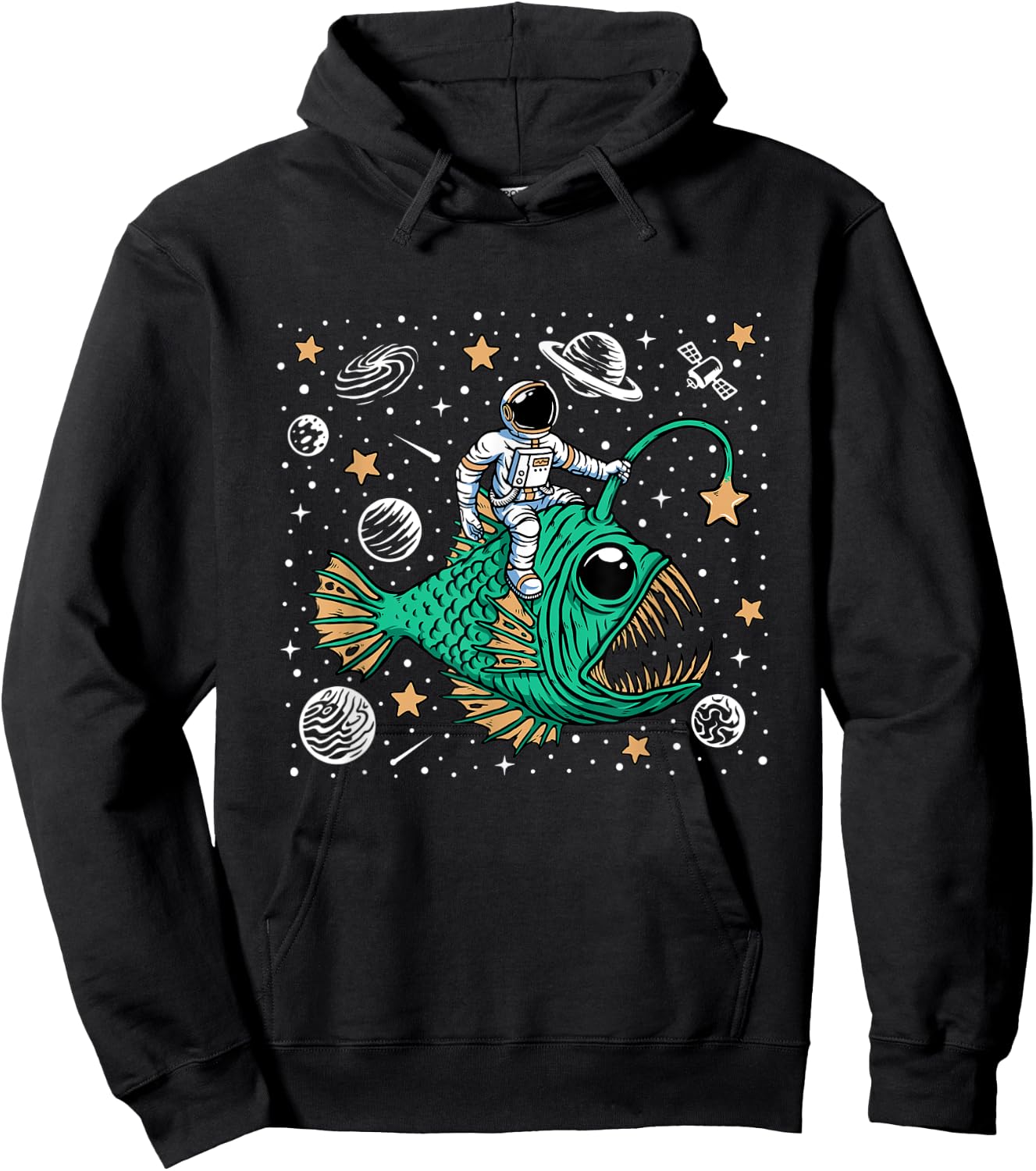 deep sea fish Astronaut party outfit Spaceman Hoodie - Hoodie | Black