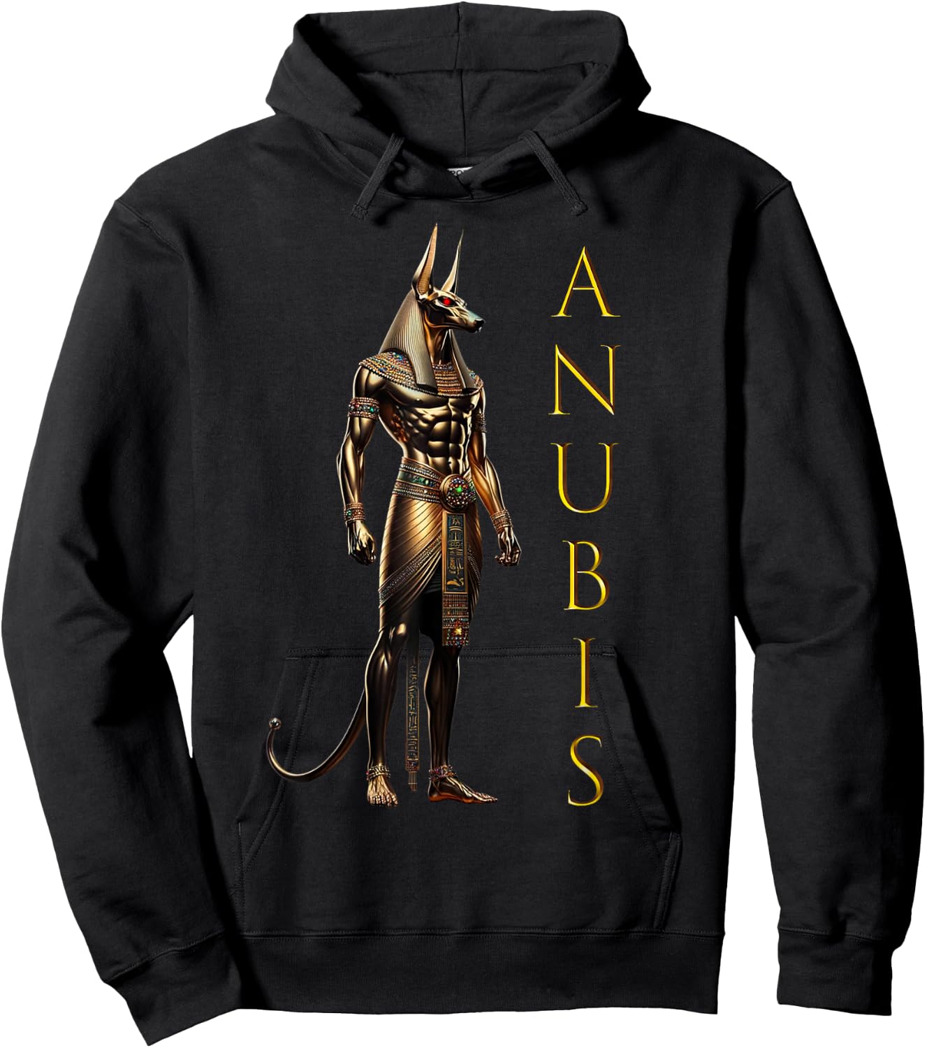 Anubis Egyptian God King Pharaoh Mythology Afterlife Design Hoodie - Hoodie | Black