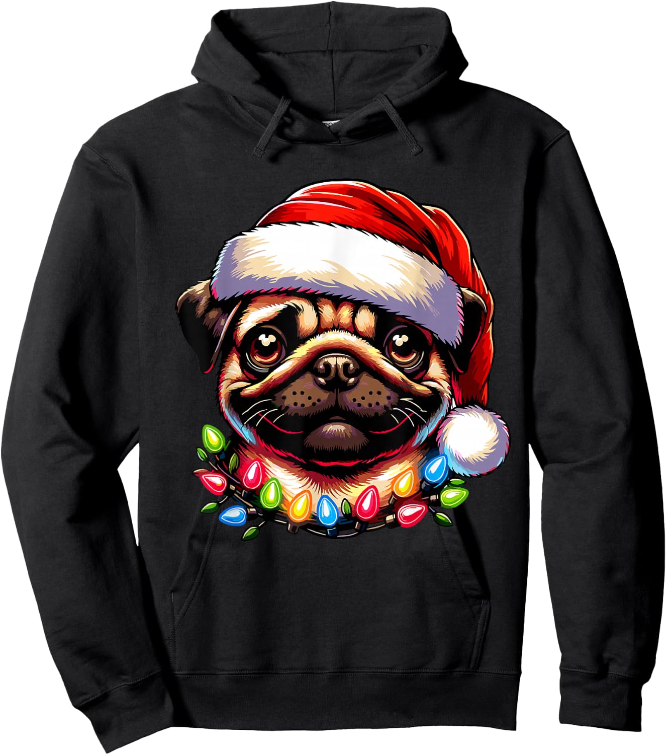 Dog Owner Xmas Men Women Favorite Pug Christmas Hoodie - Hoodie | Black