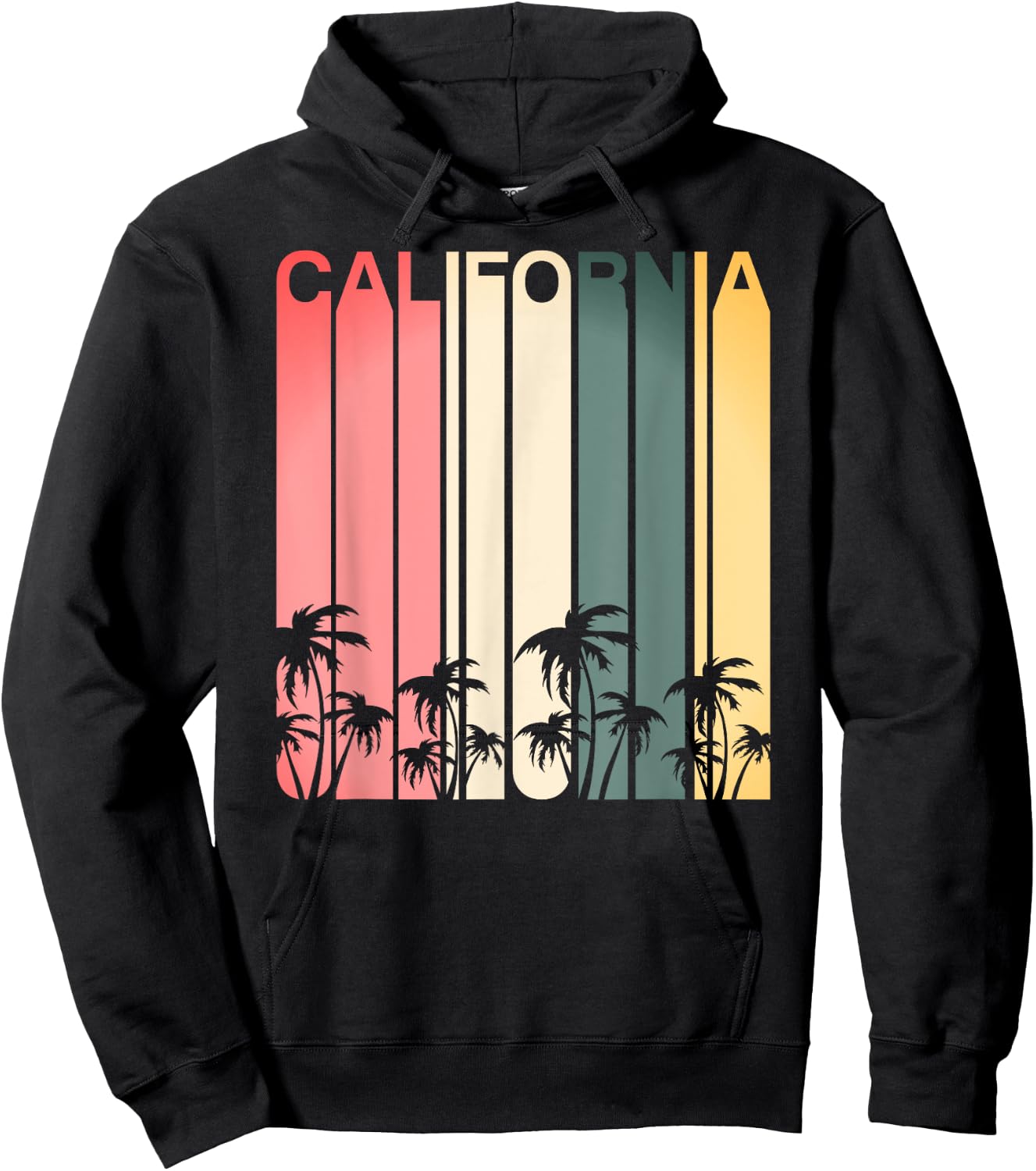 Retro California Surf Vintage Beach San Diego Orange County Hoodie - Hoodie | Black