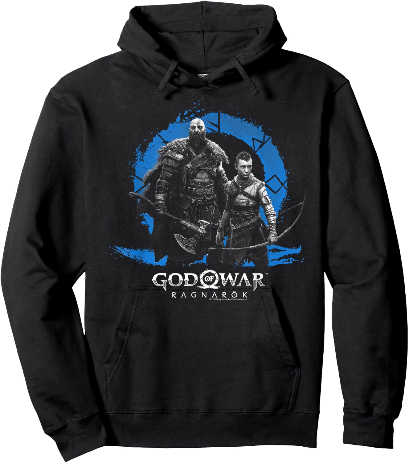 God of War: Ragnarok Icon with Kratos and Atreus Hoodie - Hoodie | Black