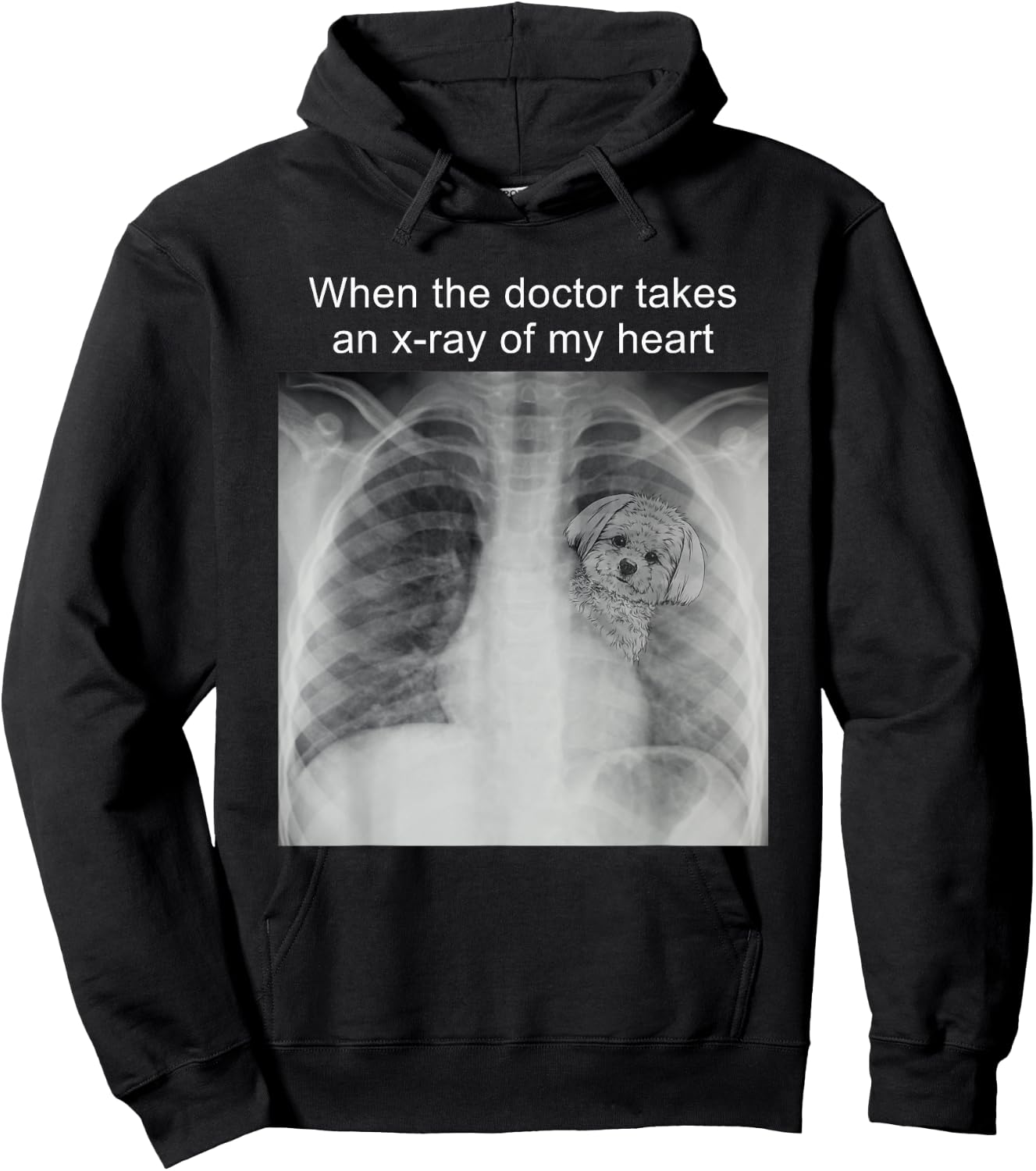 When The Doctor Takes an X-ray of My Heart Maltese Mom Hoodie - Hoodie | Black