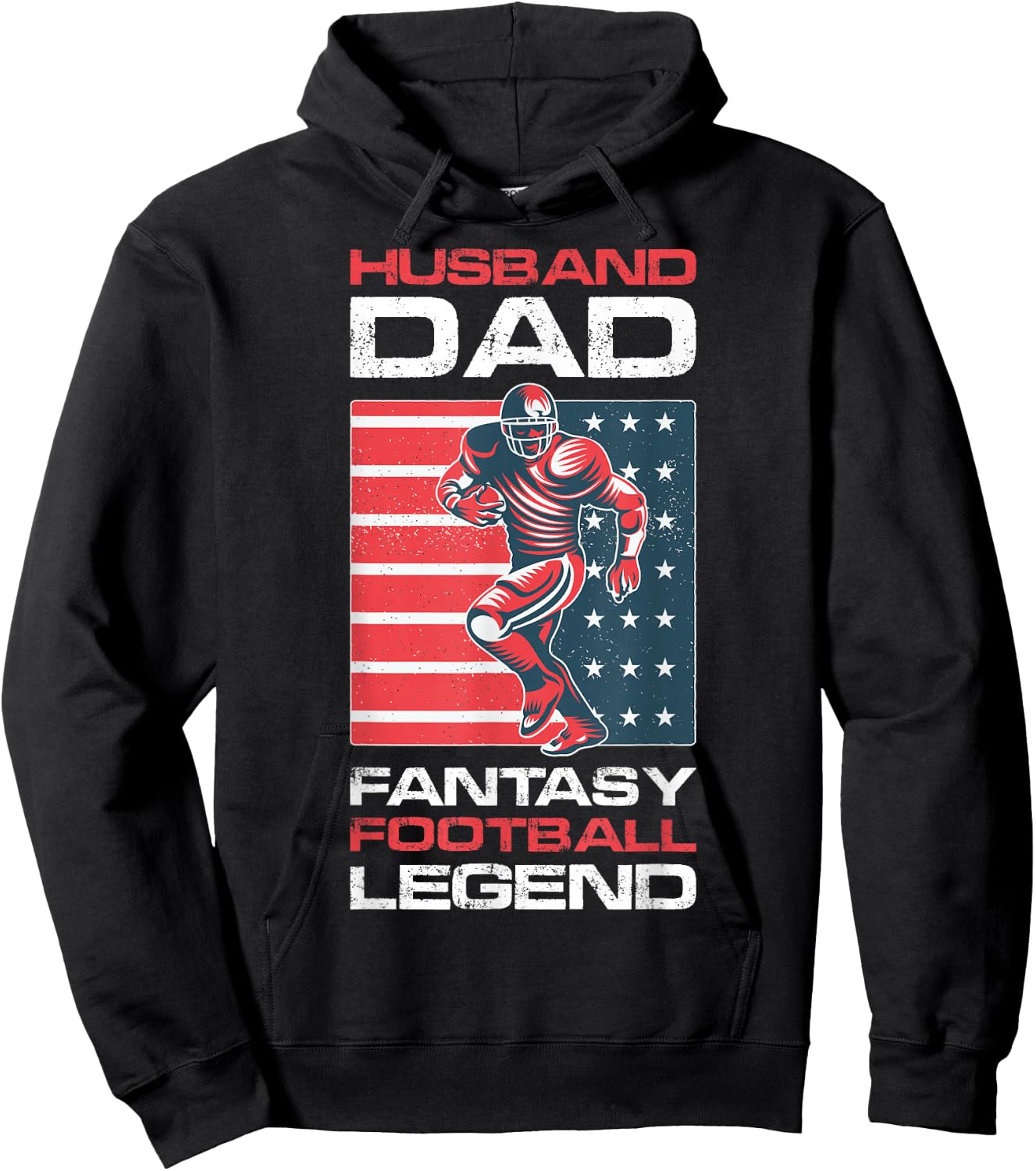 Funny Husband Dad Fantasy Football Legend Hoodie - Hoodie | Black