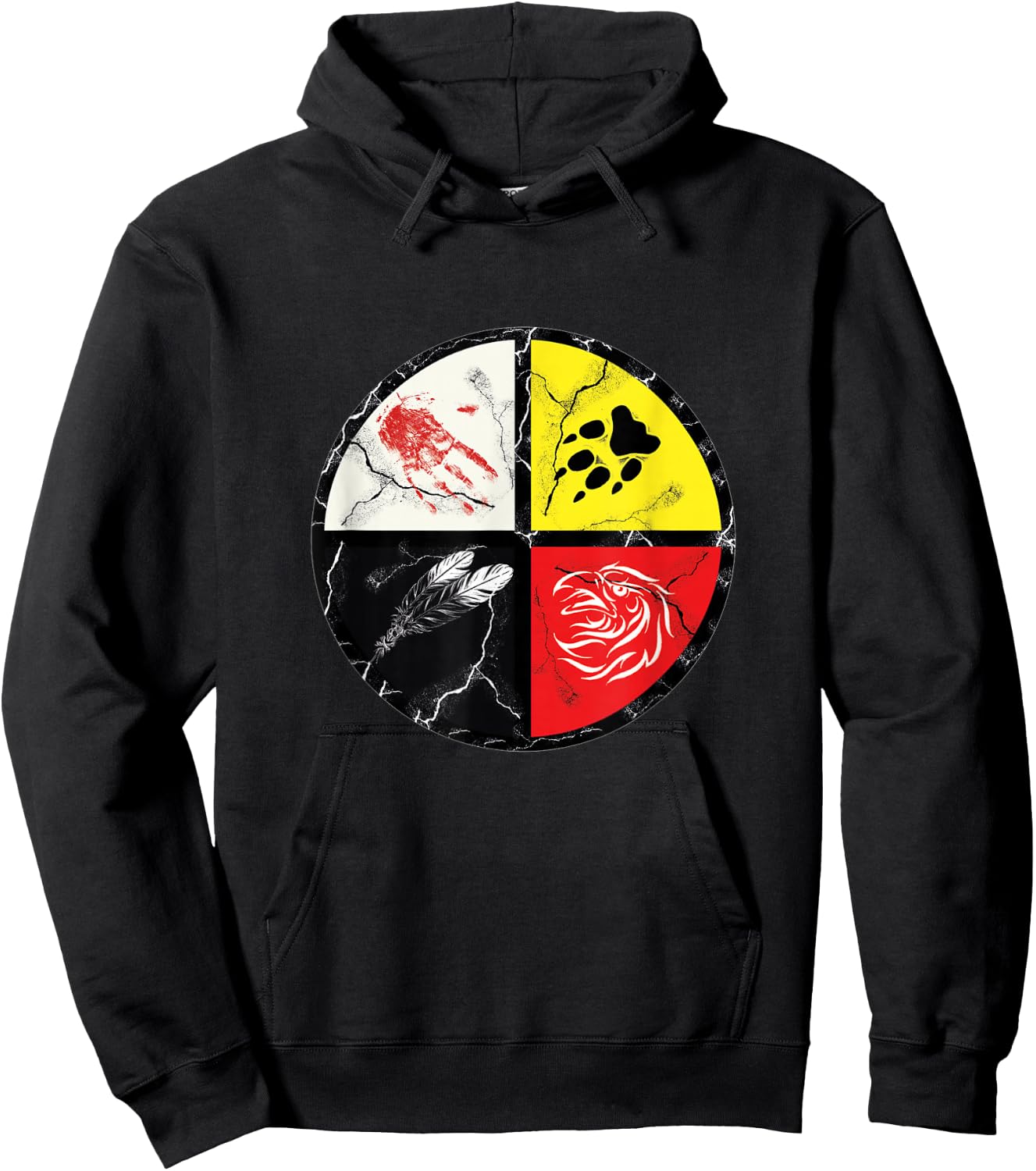 Native American Medicine Wheel Hoodie - Hoodie | Black