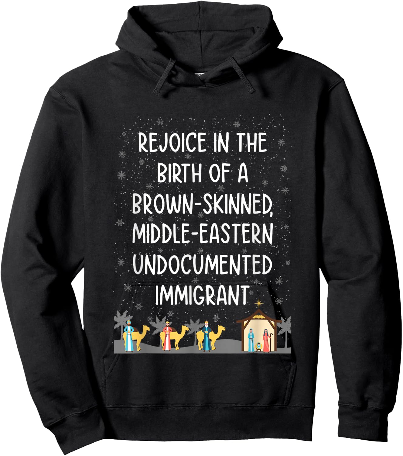 Rejoice In The Birth Of Brown-Skinned, Middle-Eastern Hoodie - Hoodie | Black