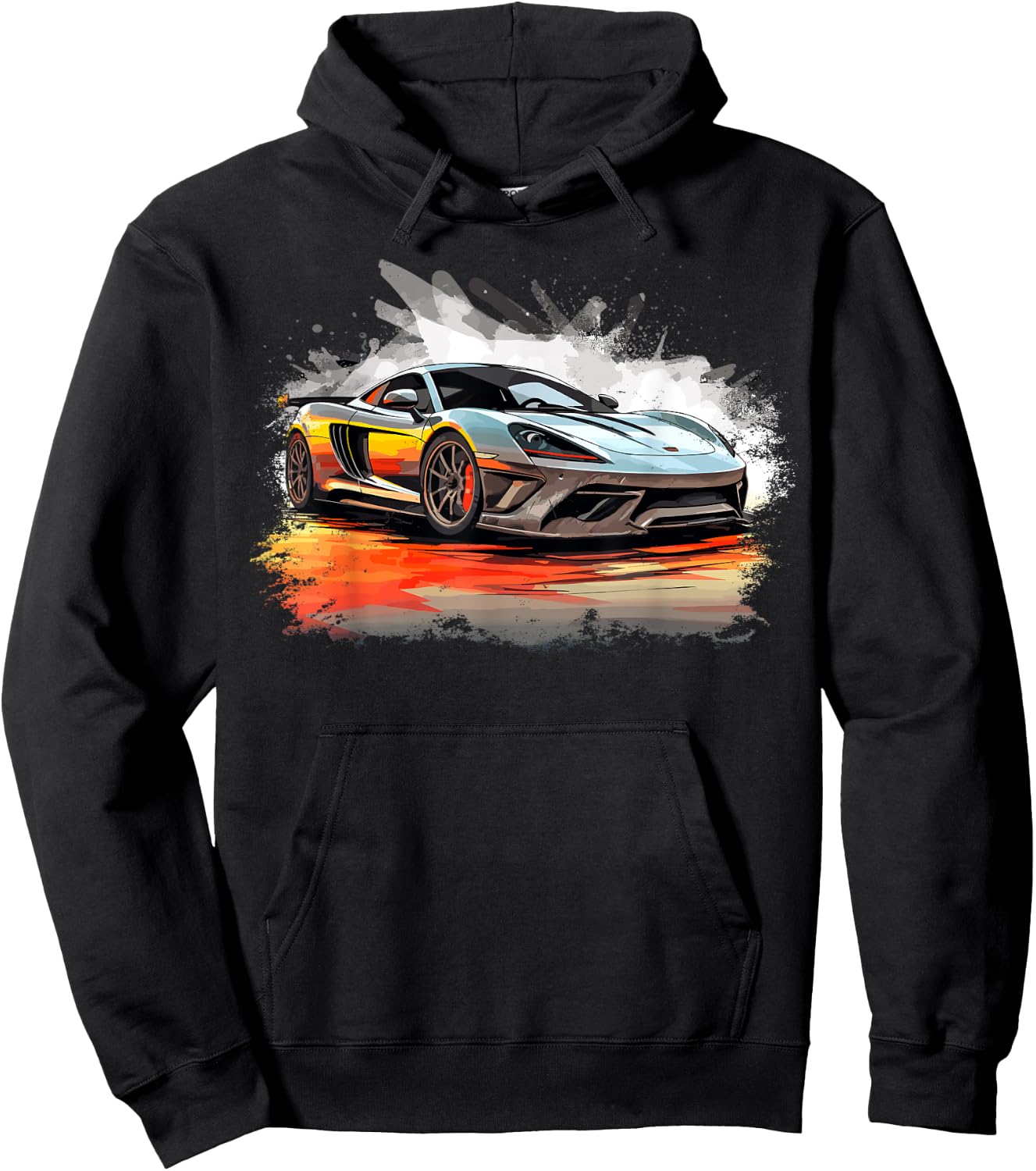Supercar Exotic Sports Car Concept Hypercar Vintage Graphic Hoodie - Hoodie | Black