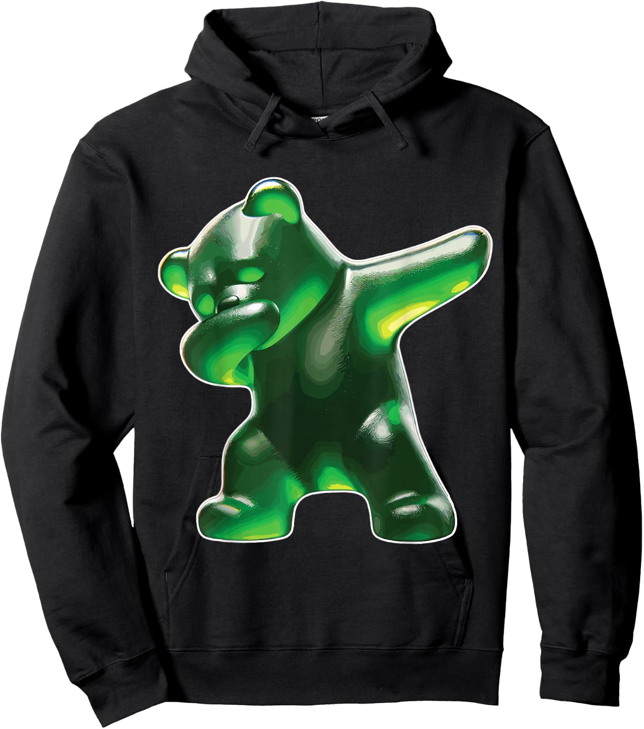 Gummy Bear, Green Gummy Bear, Dabbing Gummy Bear Hoodie - Hoodie | Black