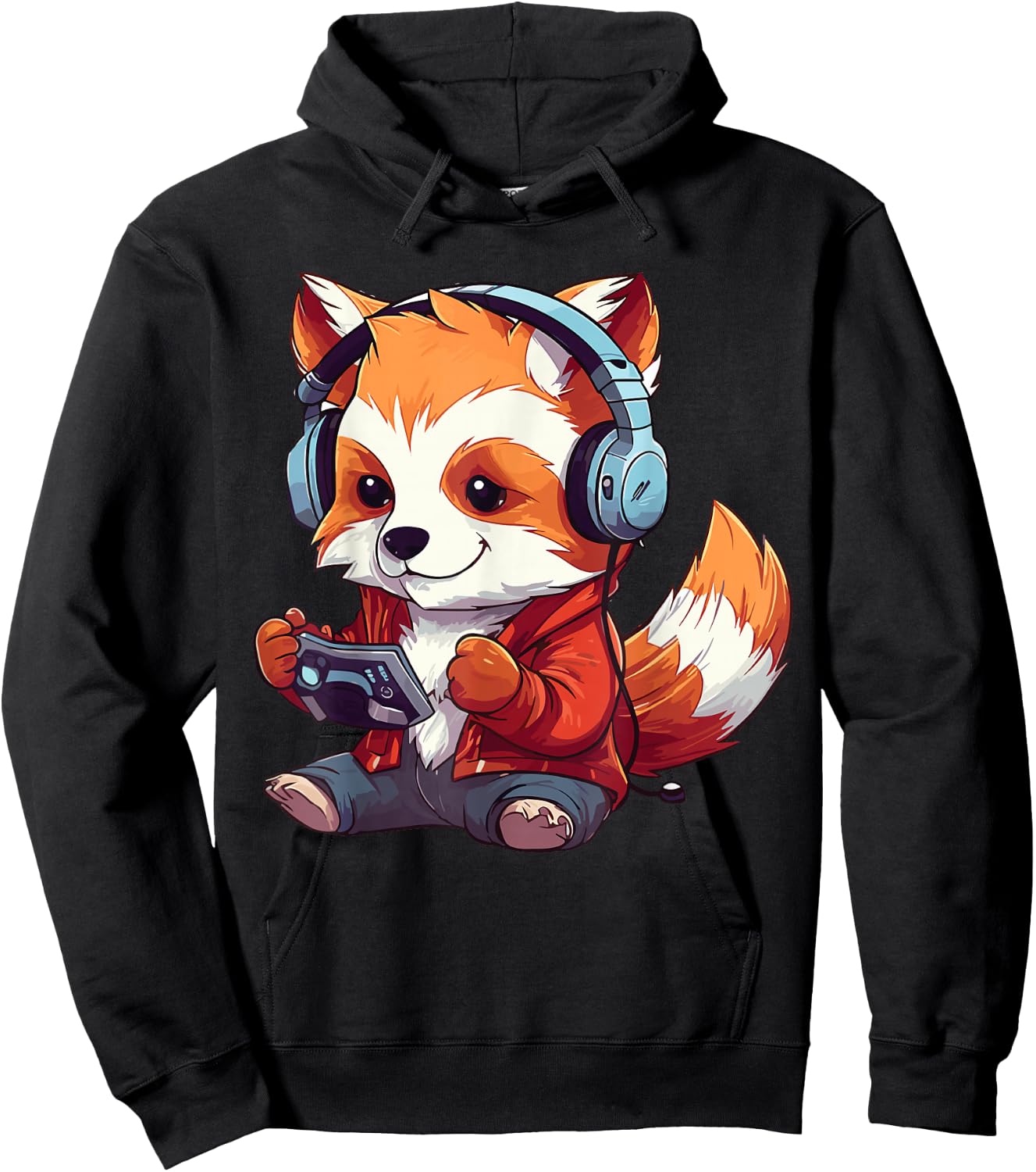 Cute Red Panda Gamer Funny Gaming Red Panda Lover Hoodie - Hoodie | Black