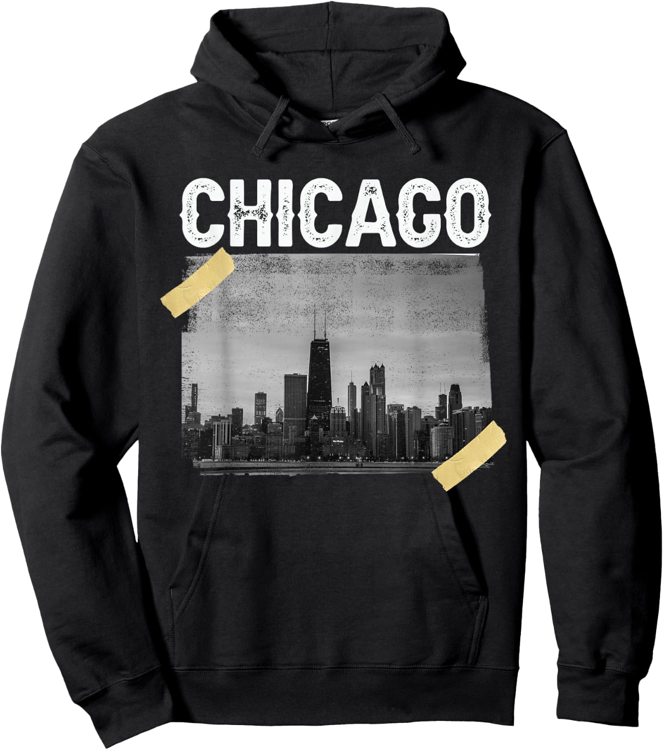 Illinois Chicago Skyline Chi Town Hoodie - Hoodie | Black