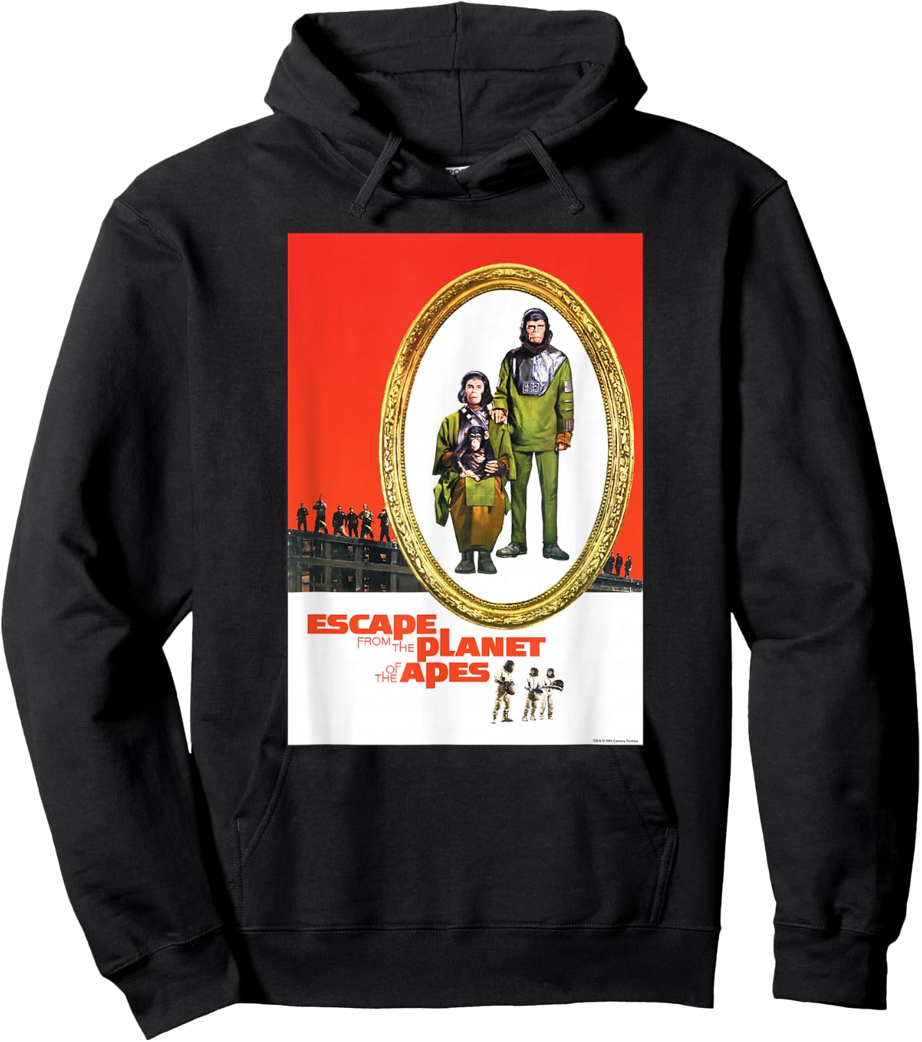 Escape from the Planet of the Apes 1971 Family Movie Poster Hoodie - Hoodie | Black