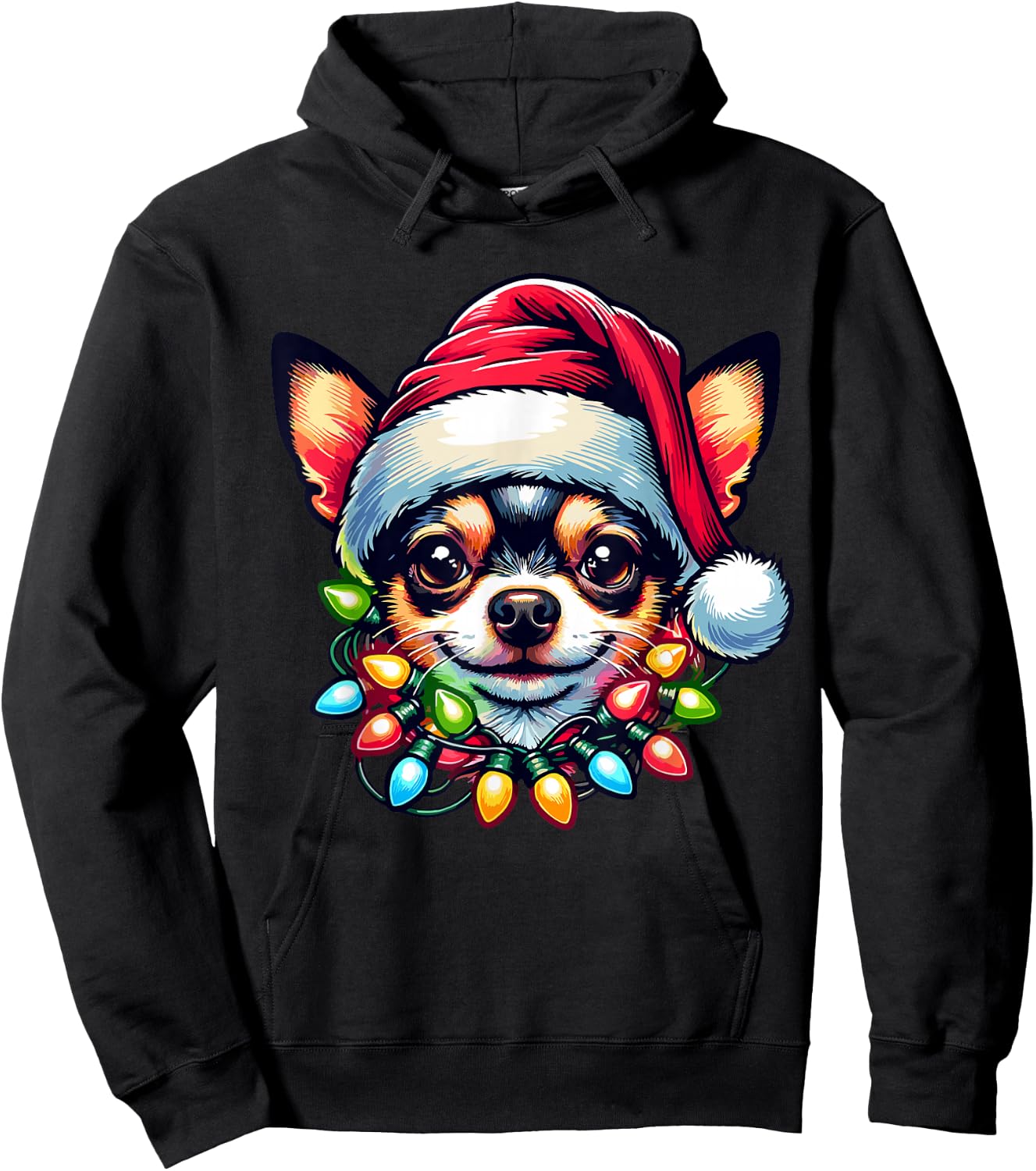 Dog Owner Xmas Men Women Favorite Chihuahua Christmas Hoodie - Hoodie | Black