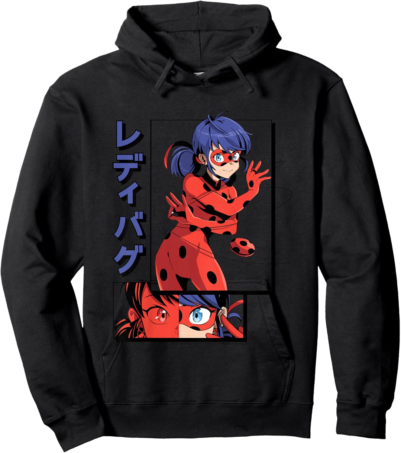 Kids Miraculous Lady Bug - Manga Lady Bug Hoodie - Hoodie | Black