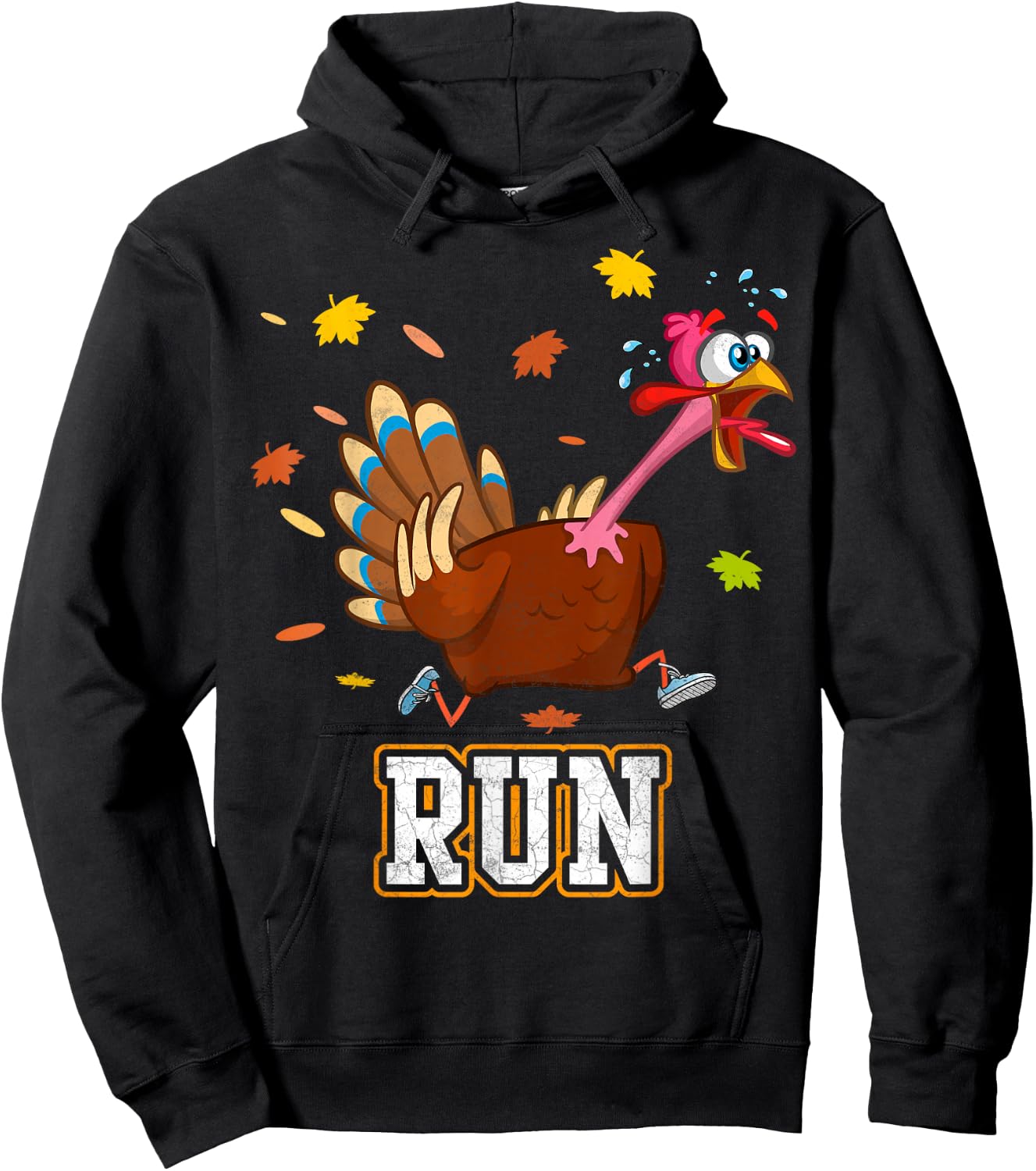 Thanksgiving Turkey Running Outfit Gear Costume Turkey Trot Hoodie - Hoodie | Black