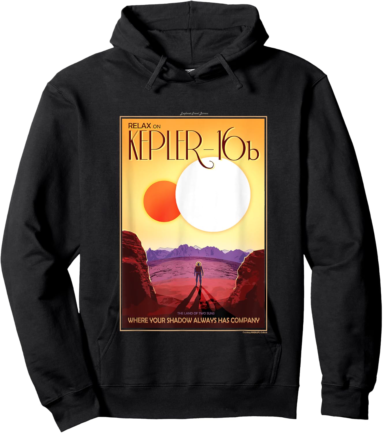 NASA Kepler 16b Interplanetary Travel Poster Hoodie - Hoodie | Black