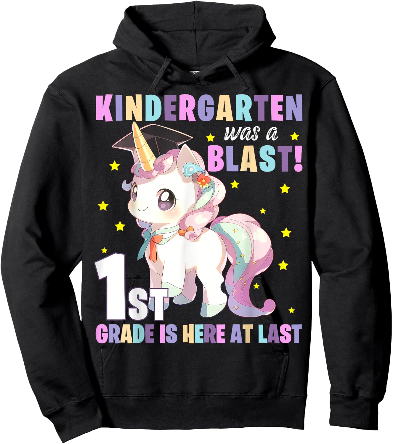 Kindergarten Graduation Unicorn Kindergarten Graduate Girls Hoodie - Hoodie | Black