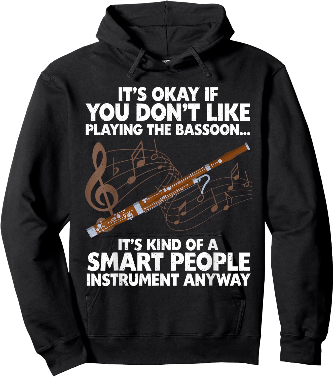 Funny Bassoon Design Women Bassoonist Bassoon Lover Hoodie - Hoodie | Black