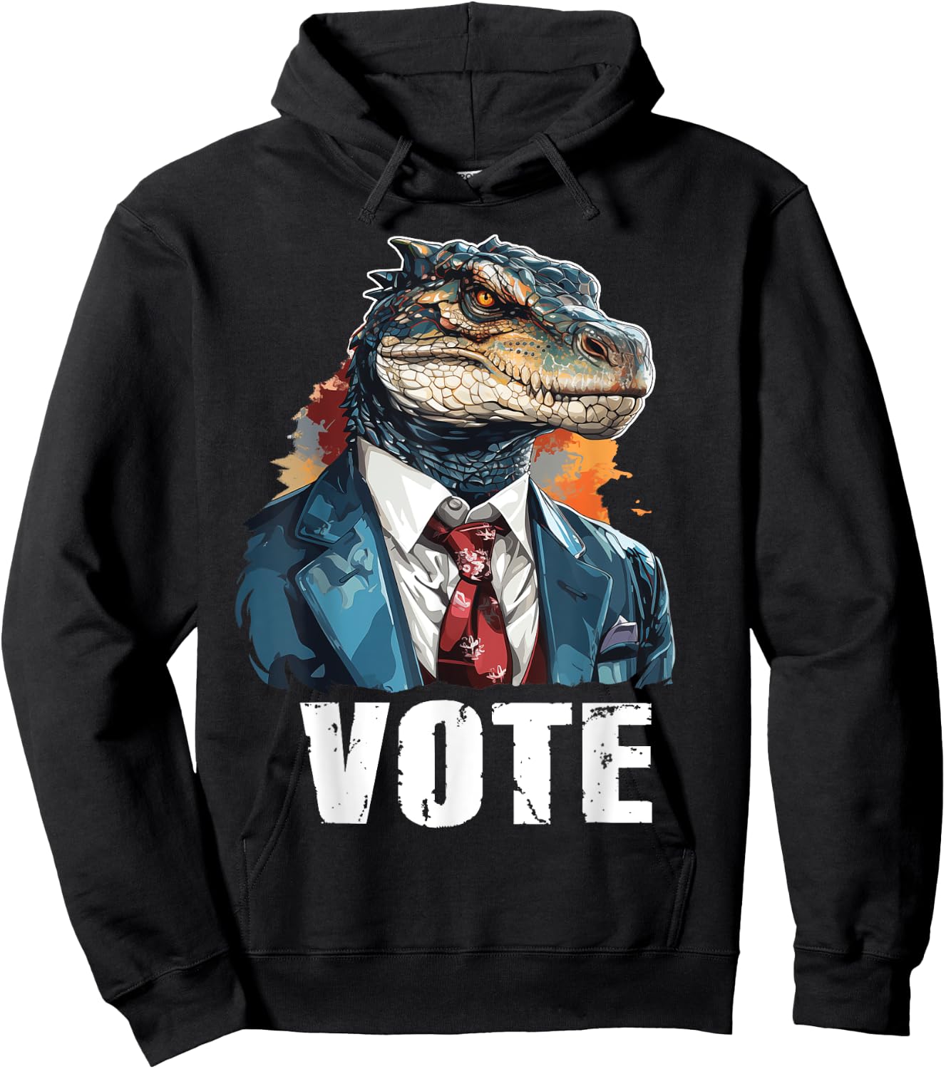 Vote - Funny Reptilian For President Election Voting Lizard Hoodie - Hoodie | Black