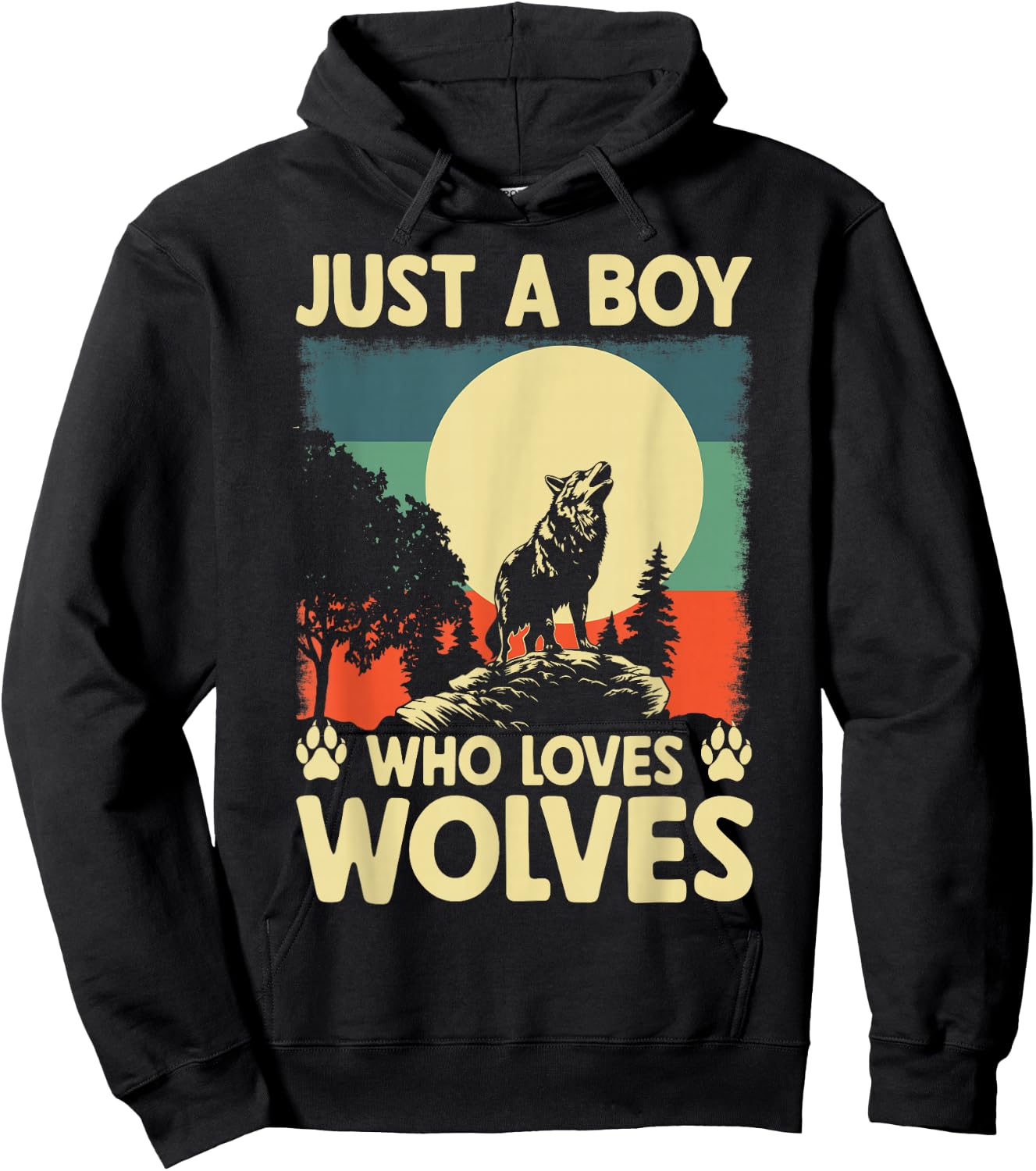 Just A Boy Who Loves Wolves Hoodie - Hoodie | Black