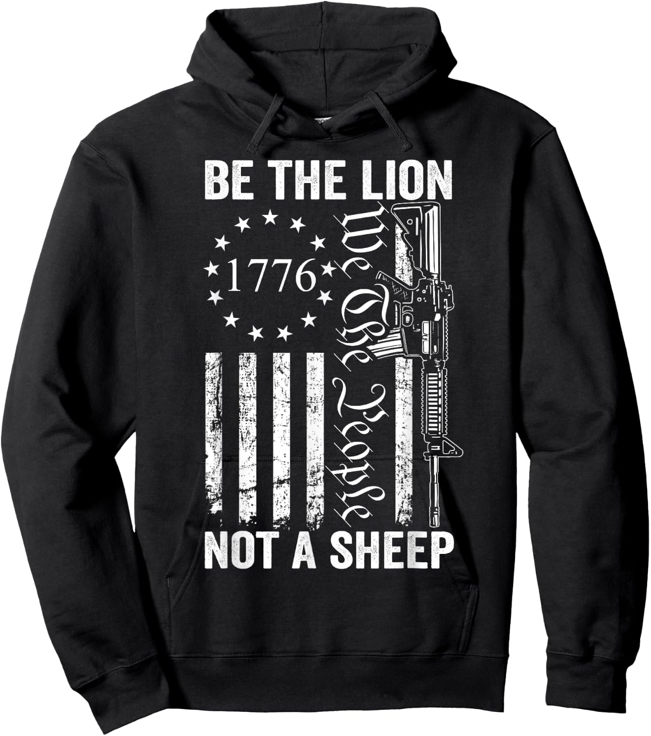 Be The Lion Not A Sheep - Pro Gun 2nd Amendment AR15 USA Hoodie - Hoodie | Black