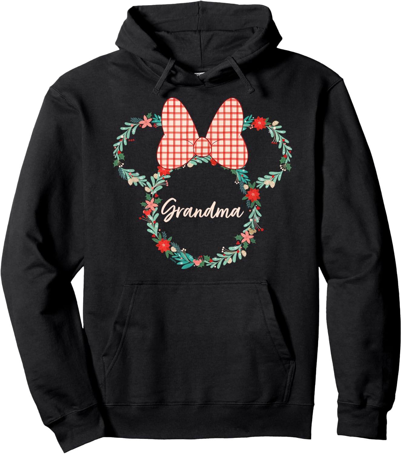 Disney Minnie Mouse Christmas Family Vacation Trip Grandma Hoodie - Hoodie | Black