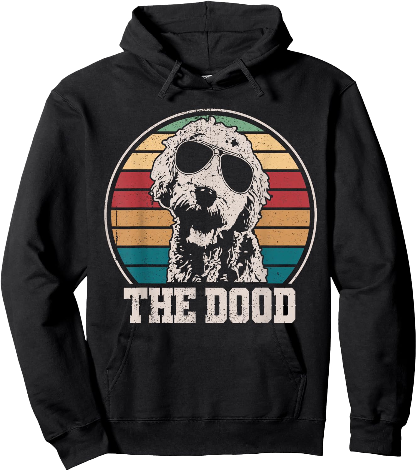 Goldendoodle - The Dood Vintage Retro Dog Women Girls Kids Hoodie - Hoodie | Black
