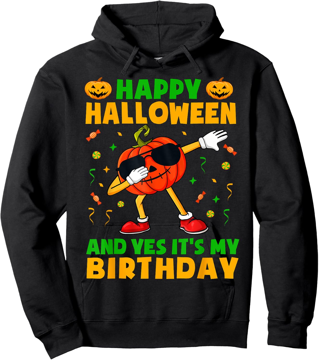 Happy Halloween And Yes It's My Birthday Party Kids Boys Hoodie - Hoodie | Black