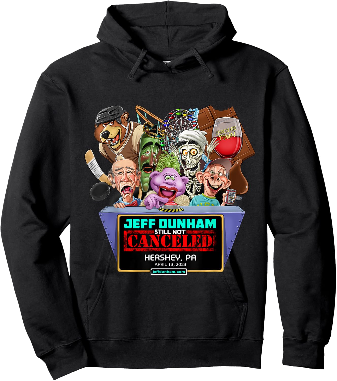 Jeff Dunham Hershey, PA (2023) Hoodie - Hoodie | Black