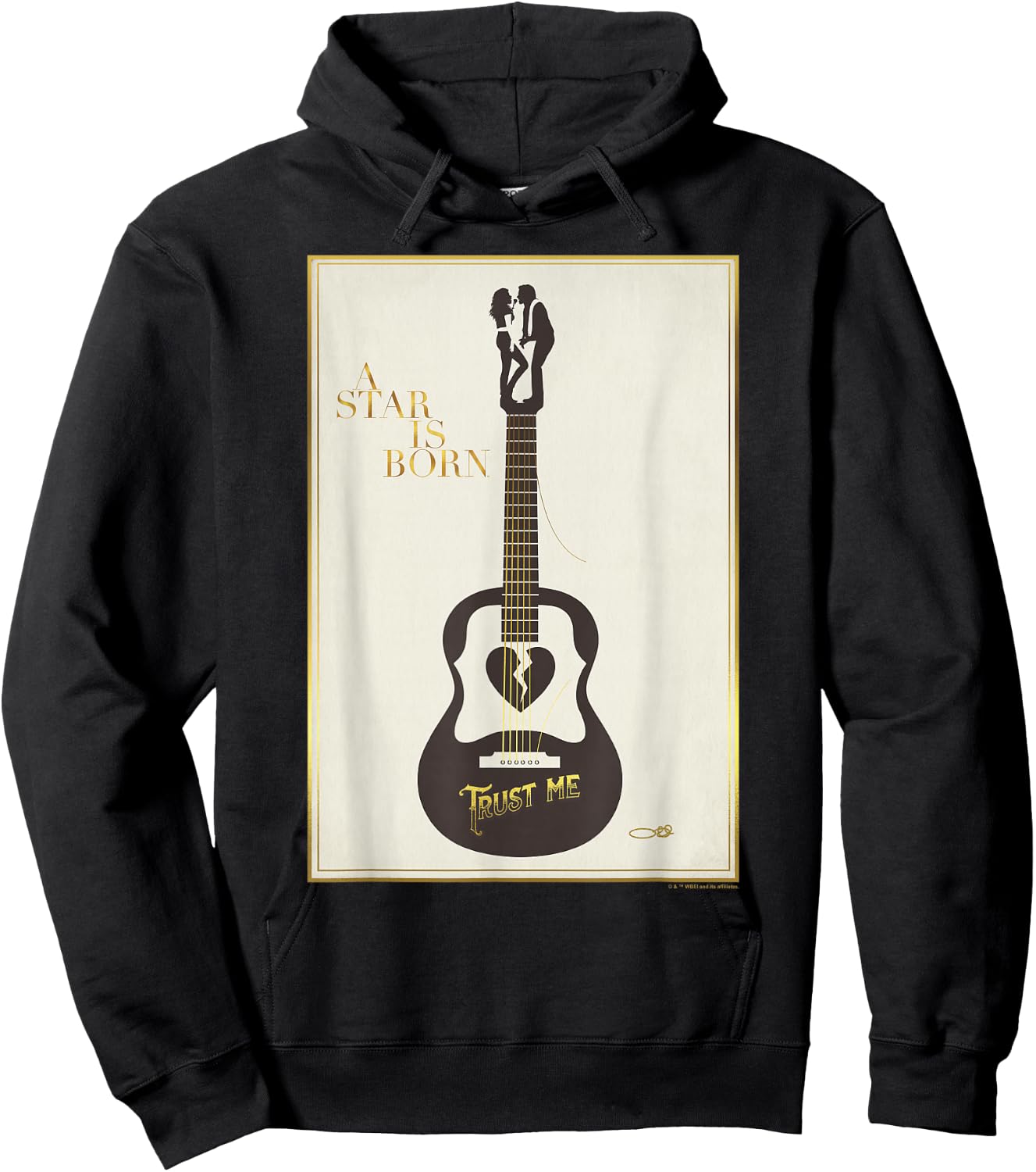 WB100 A Star Is Born Trust Me Guitar Silhouette Movie Logo Hoodie - Hoodie | Black