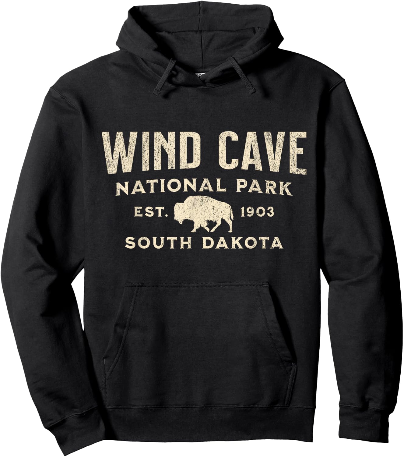 Wind Cave National Park Hoodie - Hoodie | Black