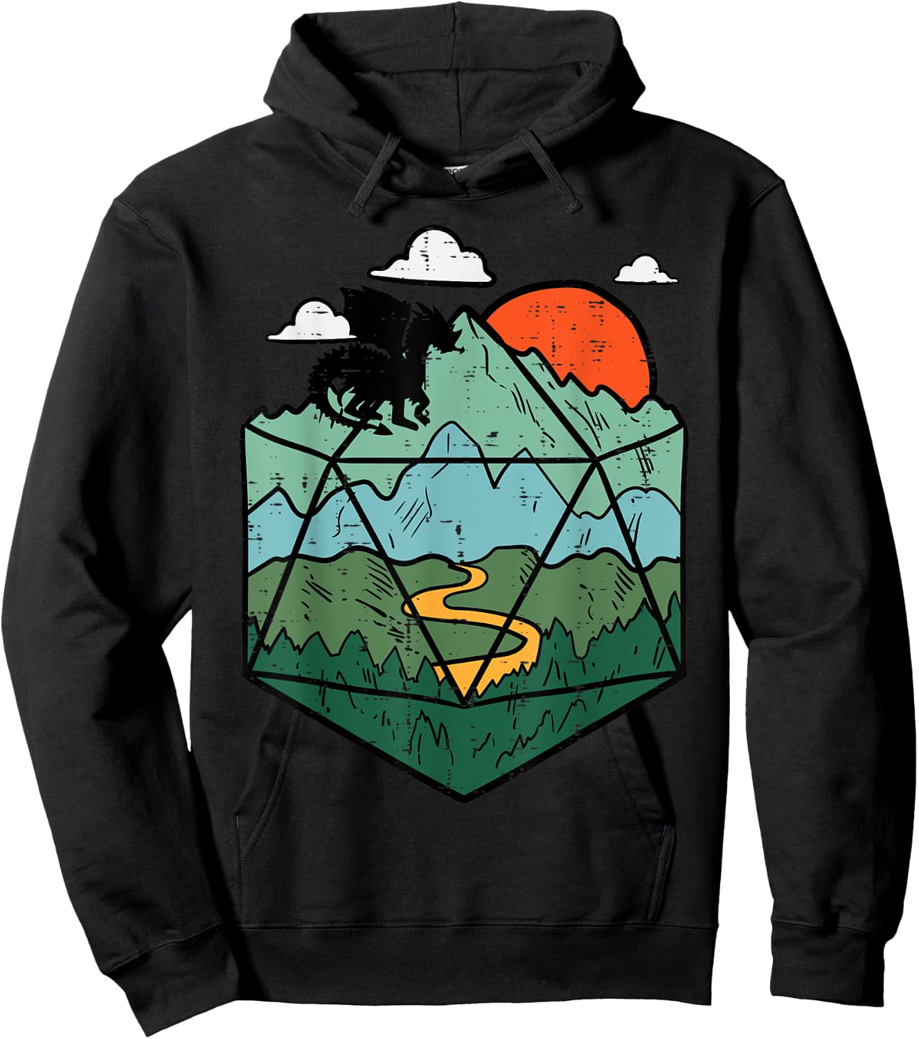 RPG Mountain Gamer Men Boys Kids Youth Hoodie - Hoodie | Black