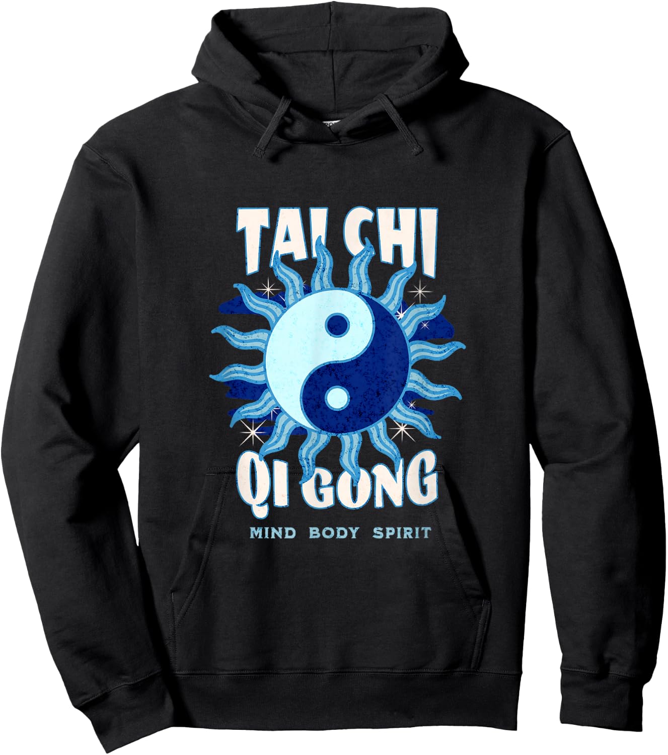 Tai Chi Martial Arts Ying Yang Qi Gong Balance Breathing Hoodie - Hoodie | Black