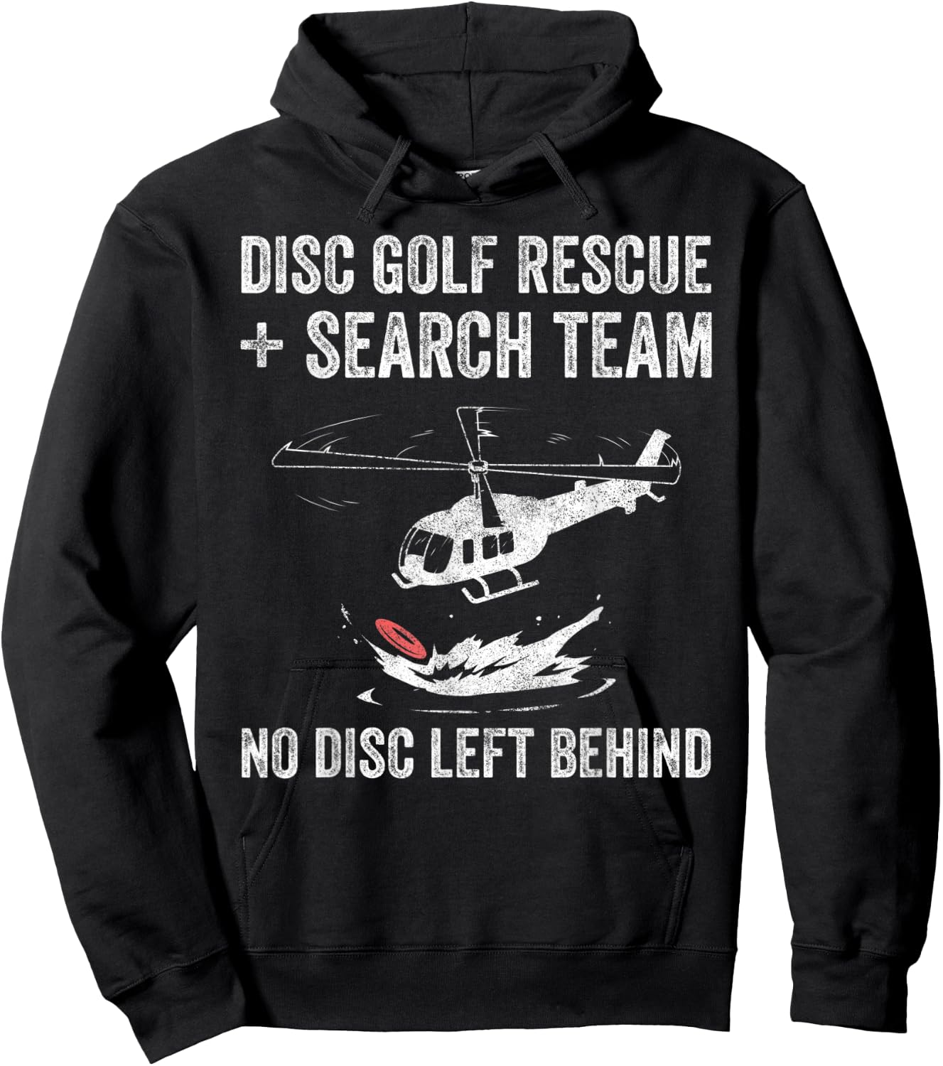 Disc Gold Rescue + Search Team No Disc Left Beind Hoodie - Hoodie | Black