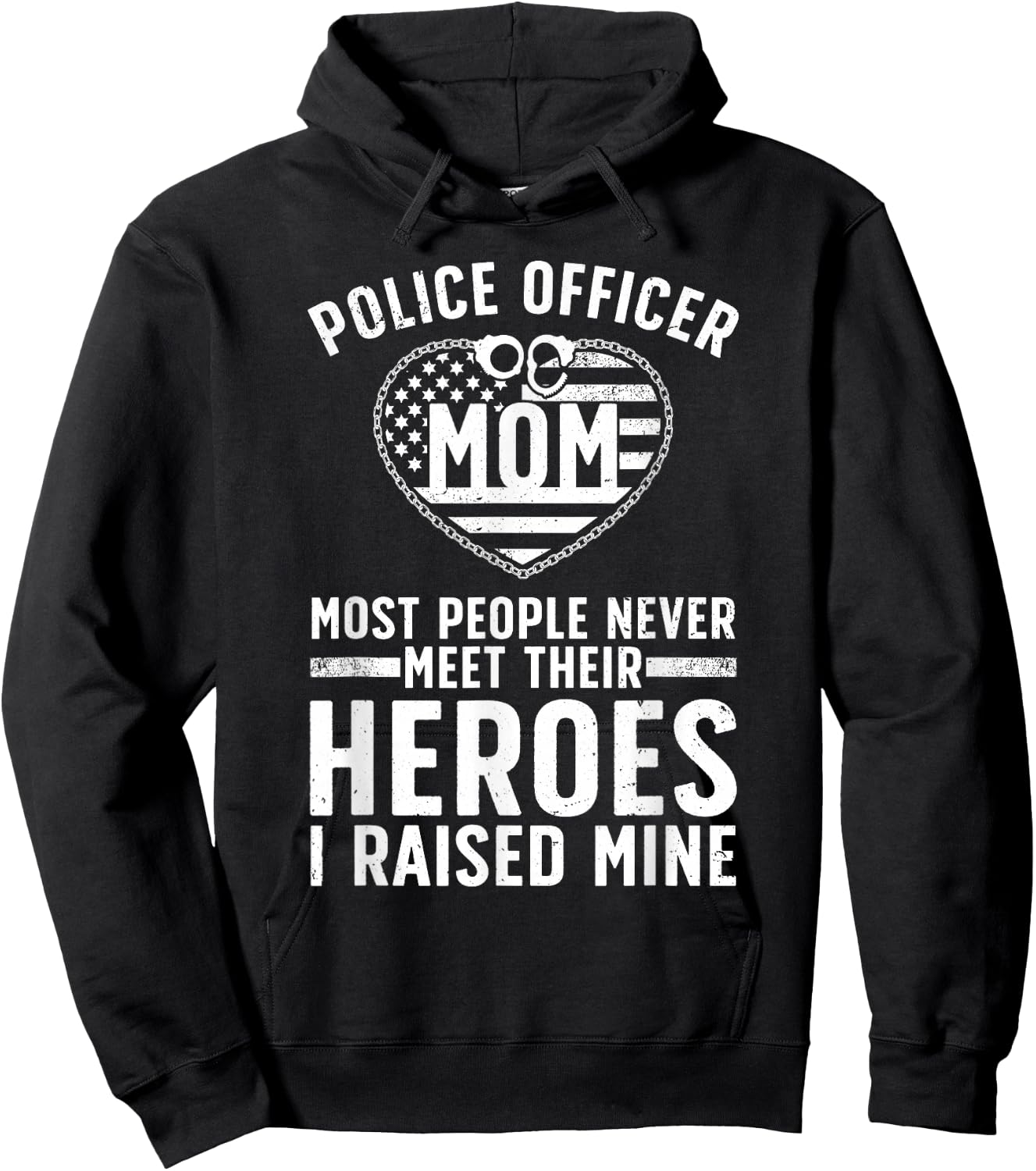 Police Officer Mom Art For Mother Women Cop Police Officer Hoodie - Hoodie | Black