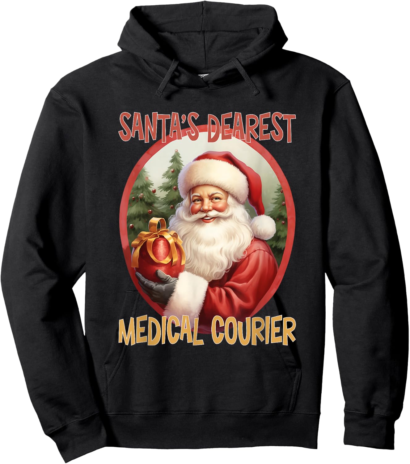 Medical Courier Christmas Holiday Love Xmas Hoodie - Hoodie | Black