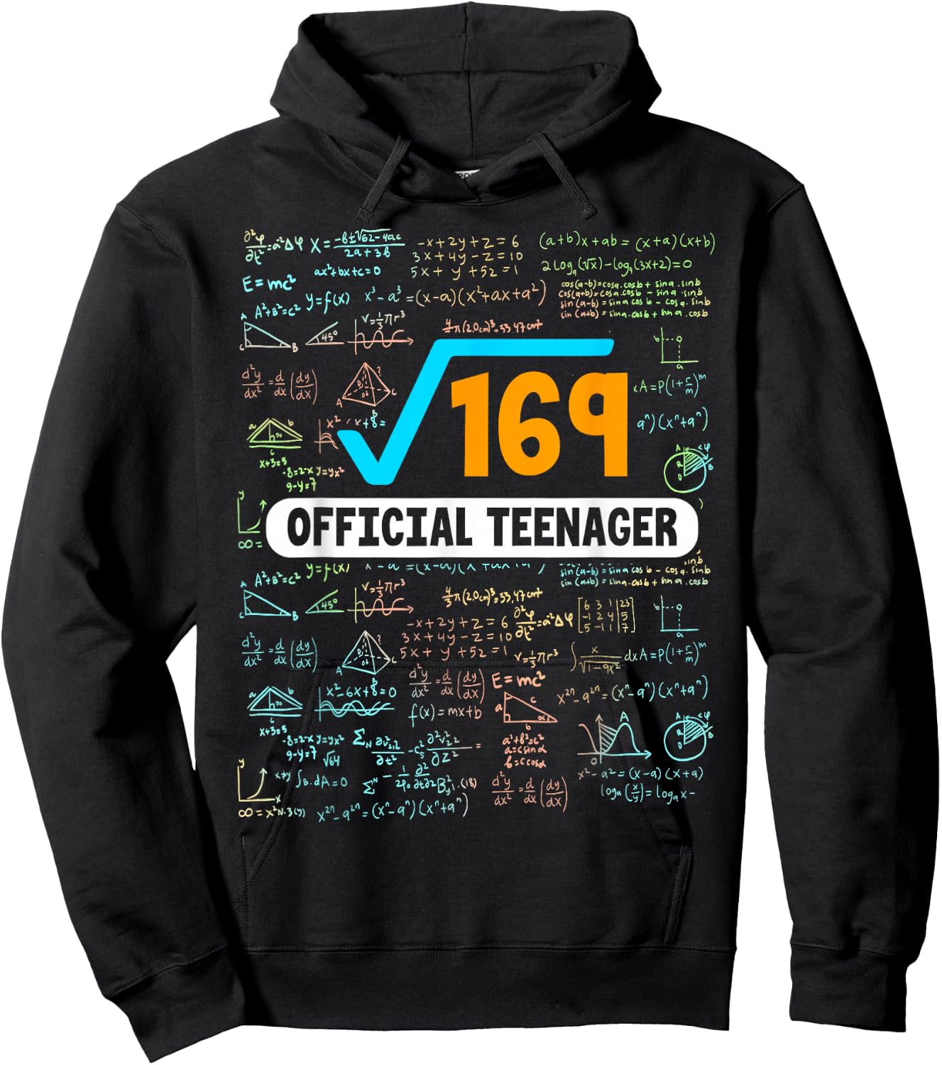 Square Root Of 169 13 Years Old Official Teenager Birthday Hoodie - Hoodie | Black