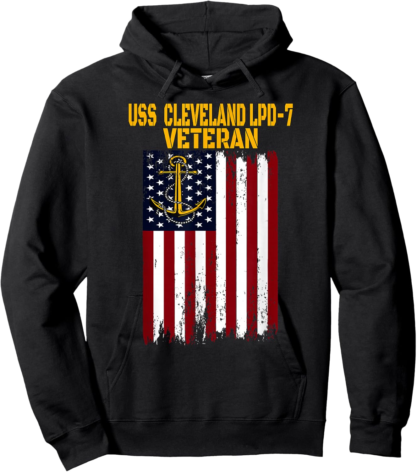 USS Cleveland LPD-7 Amphibious Transport Docks Veterans Day Hoodie - Hoodie | Black