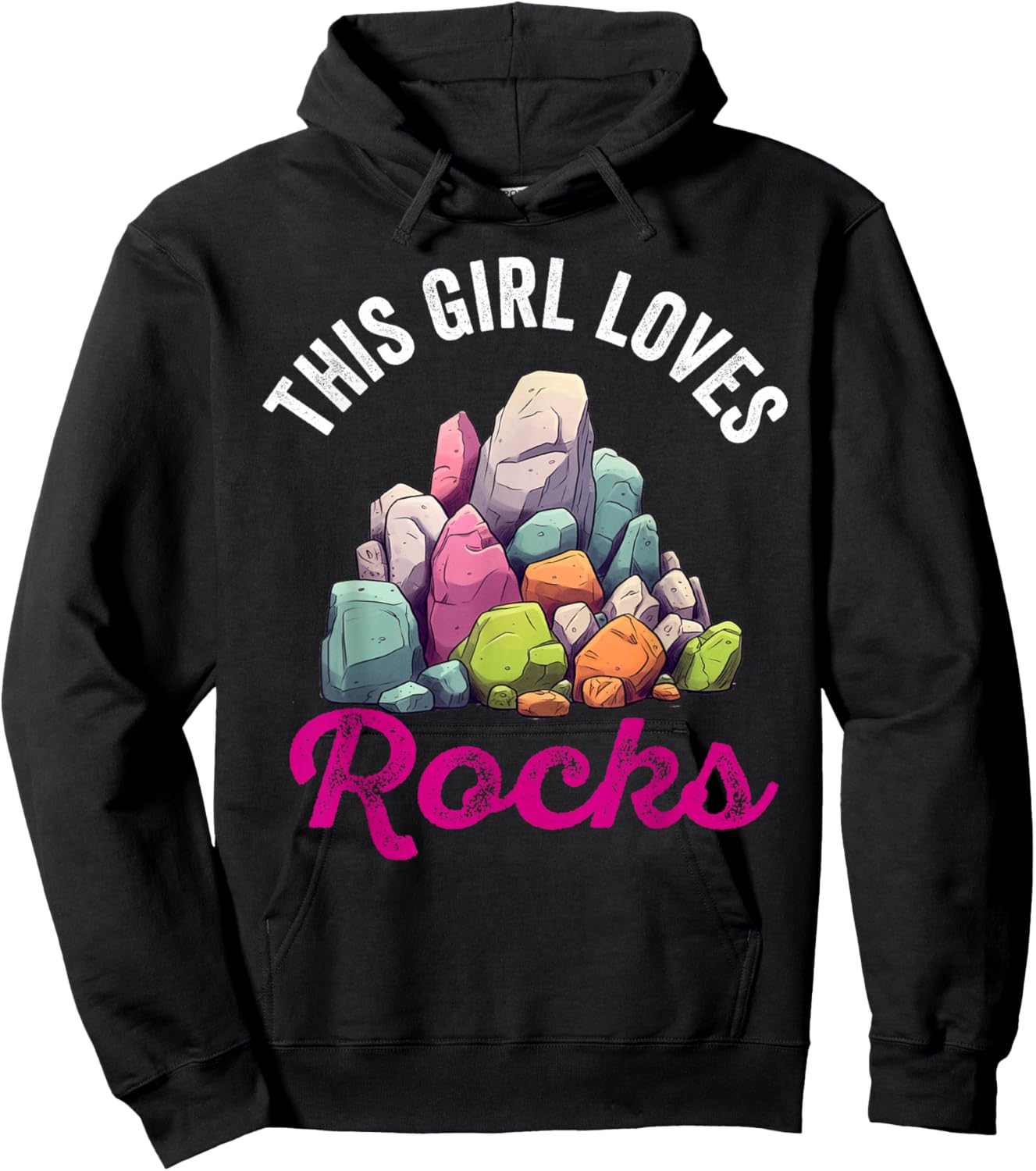 Rock Collector Hunting Women Girl Stones Geology Rockhound Hoodie - Hoodie | Black