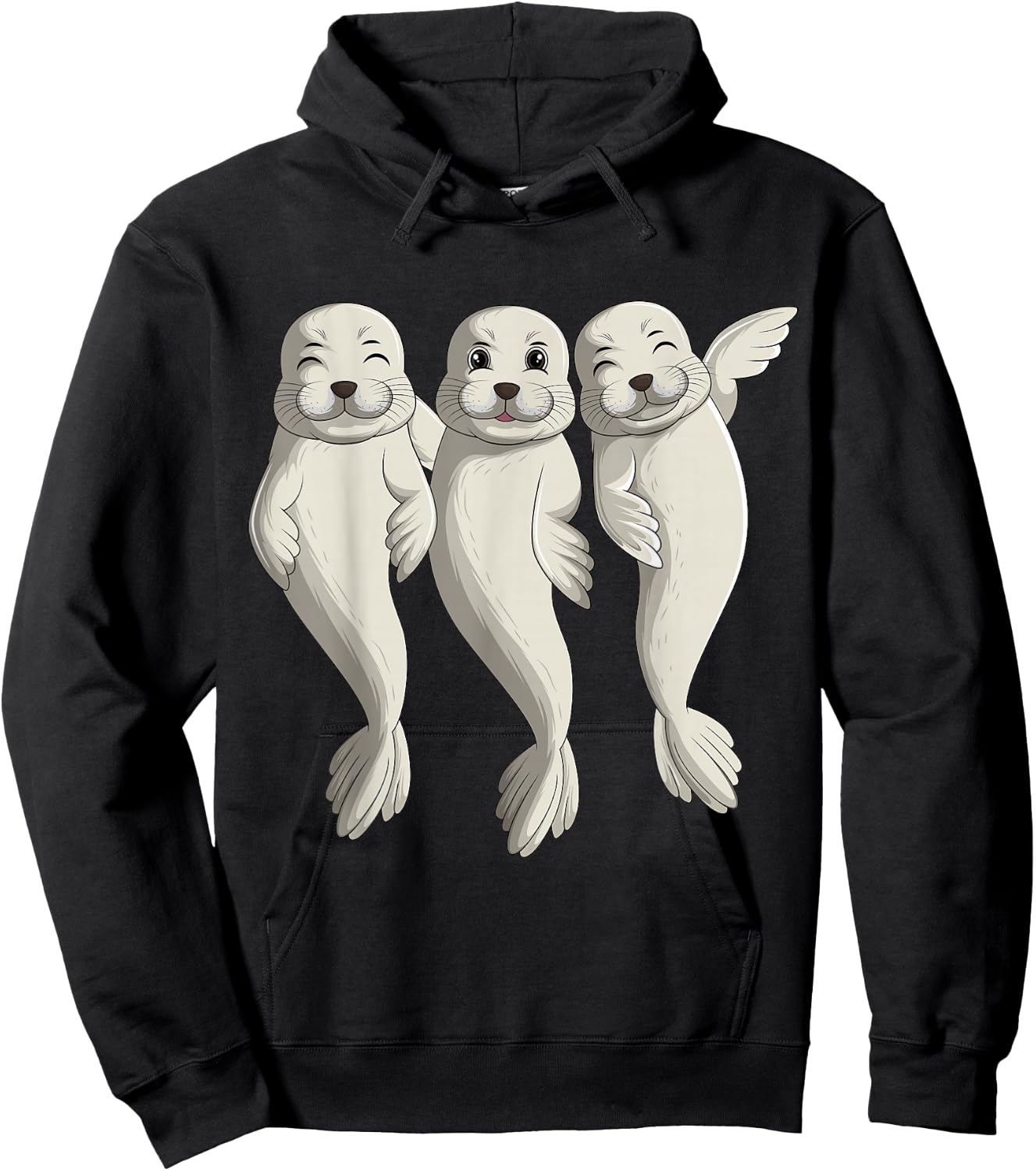 Seal Lover Sea Lion Seals Women Kids Girls Boys Hoodie - Hoodie | Black