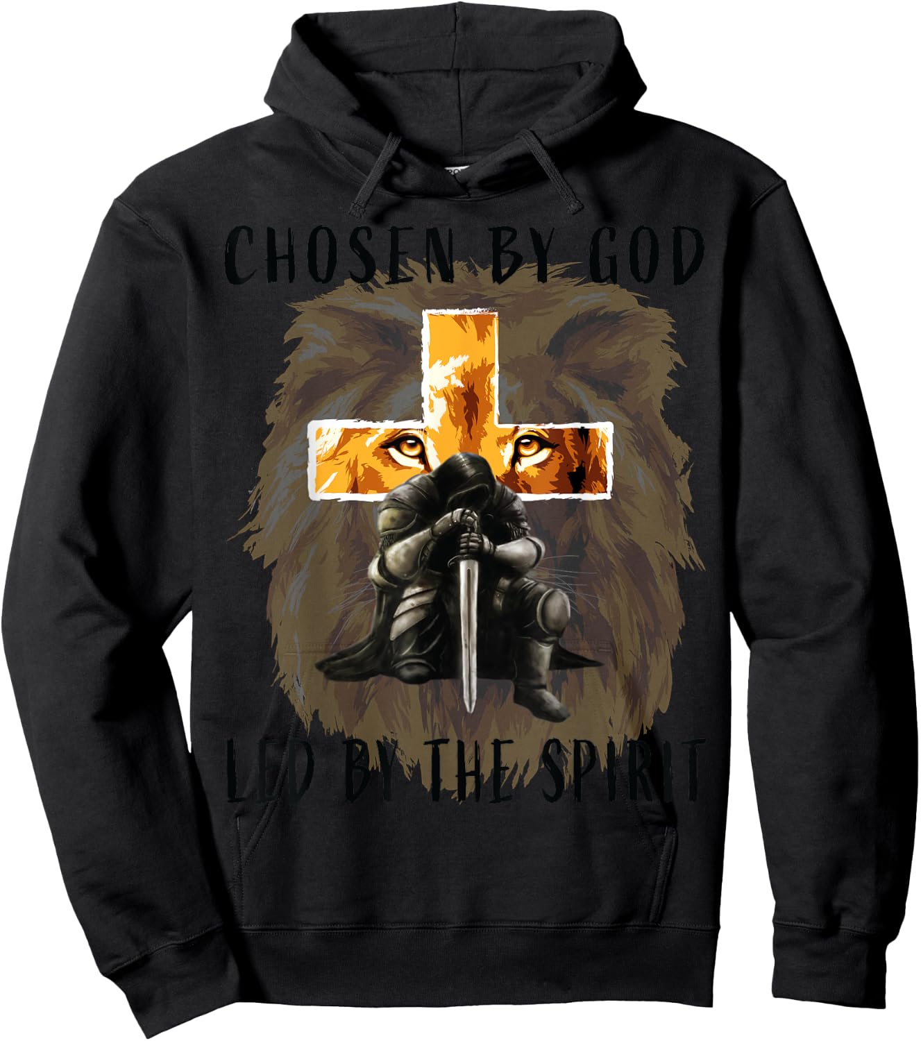 Chosen by God Led by the Holy Spirit Christian Religious Men Hoodie - Hoodie | Black
