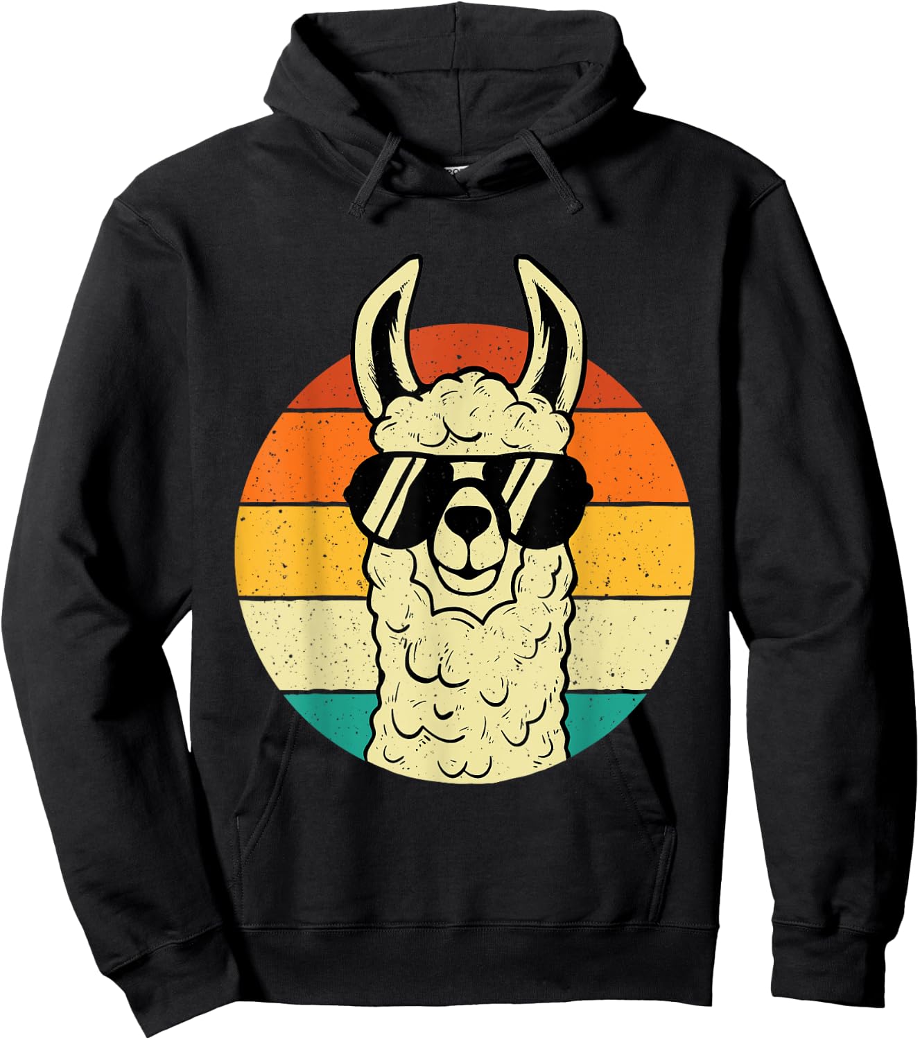Retro Vintage Alpaca Lover - Farm Animal Zoo Farmer Breeder Hoodie - Hoodie | Black