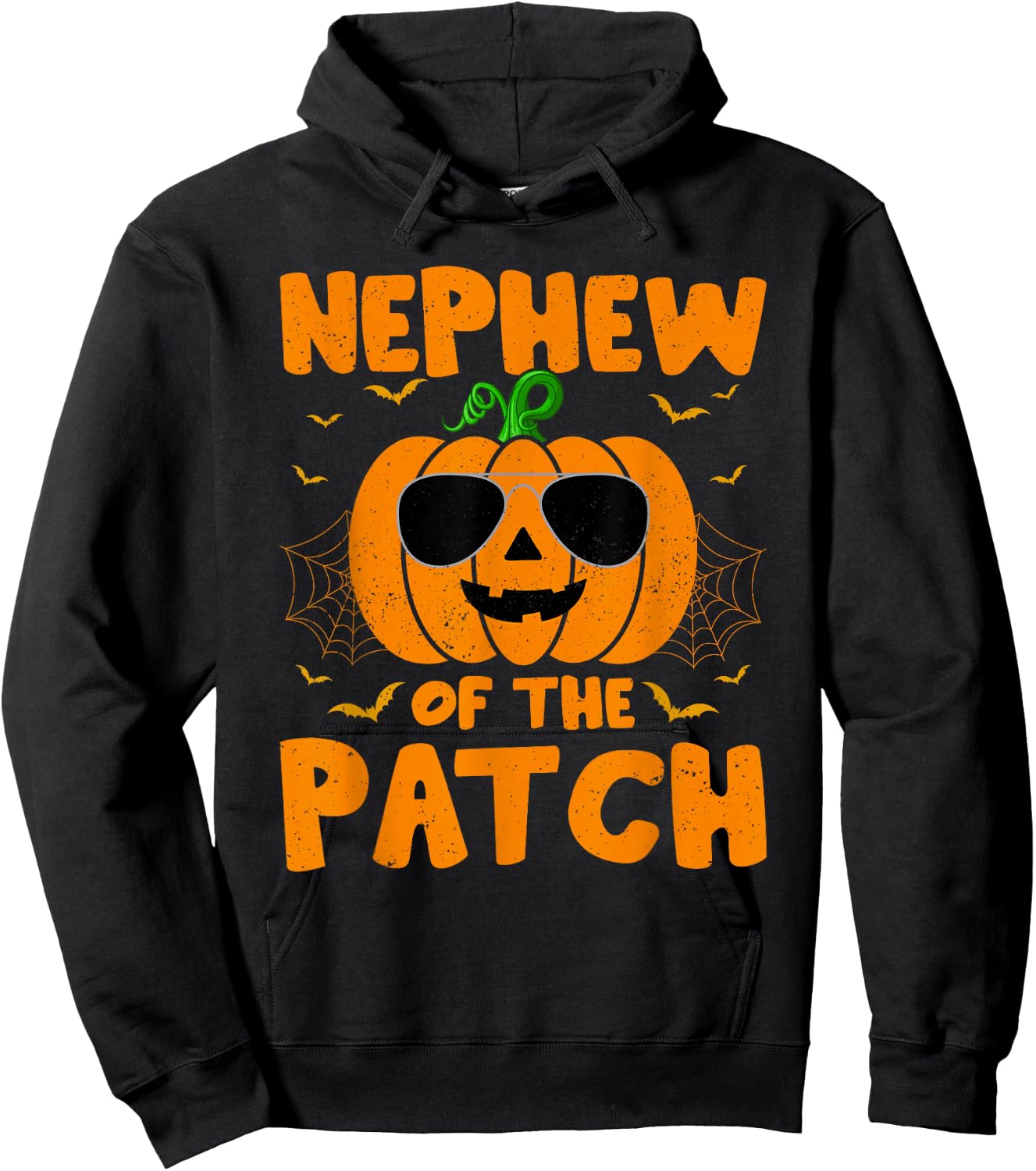 Pumpkin Nephew Of The Patch Family Group Costume Halloween Hoodie - Hoodie | Black