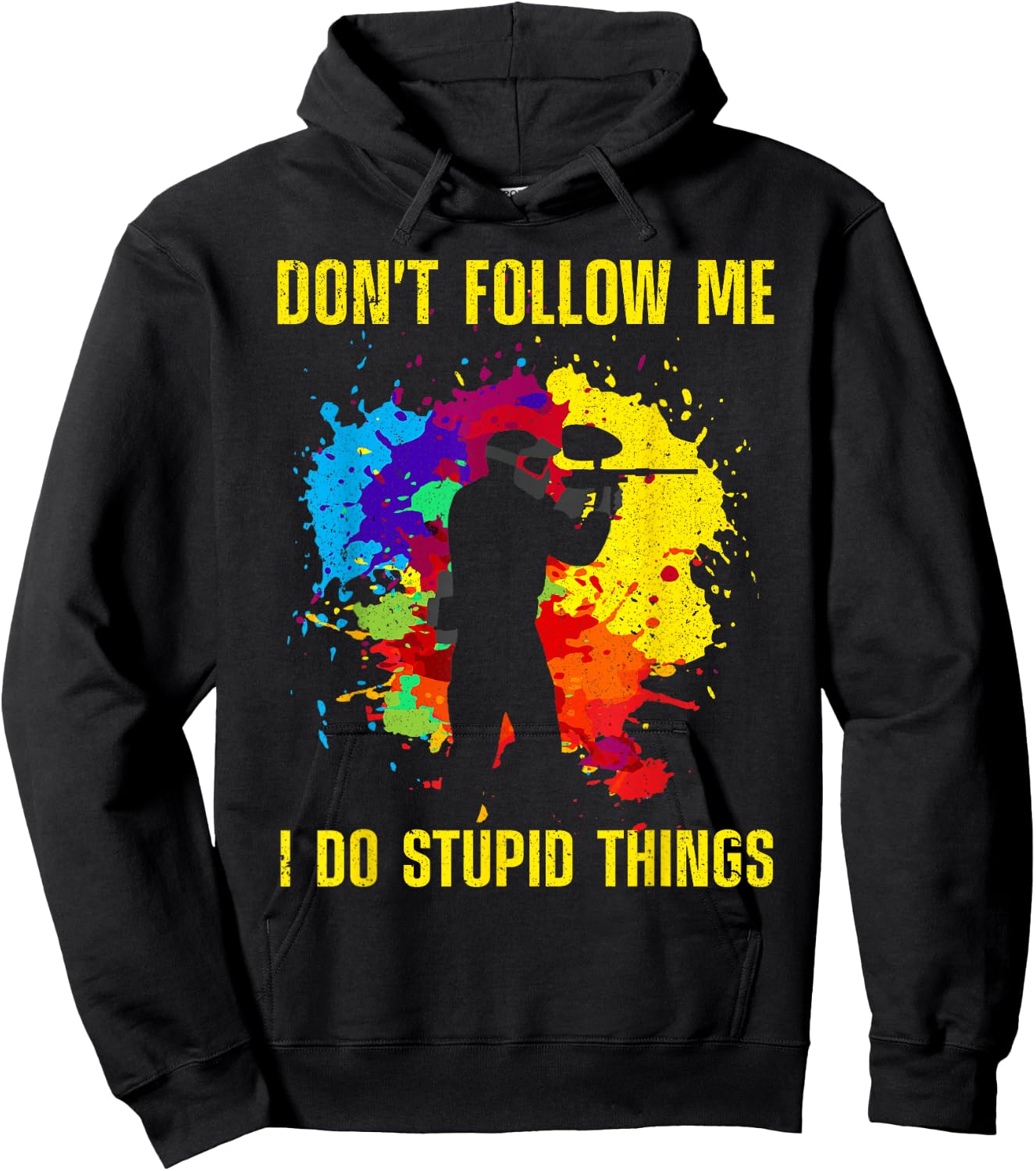 Funny Paintball Design Women Kids Paintball Player Hoodie - Hoodie | Black