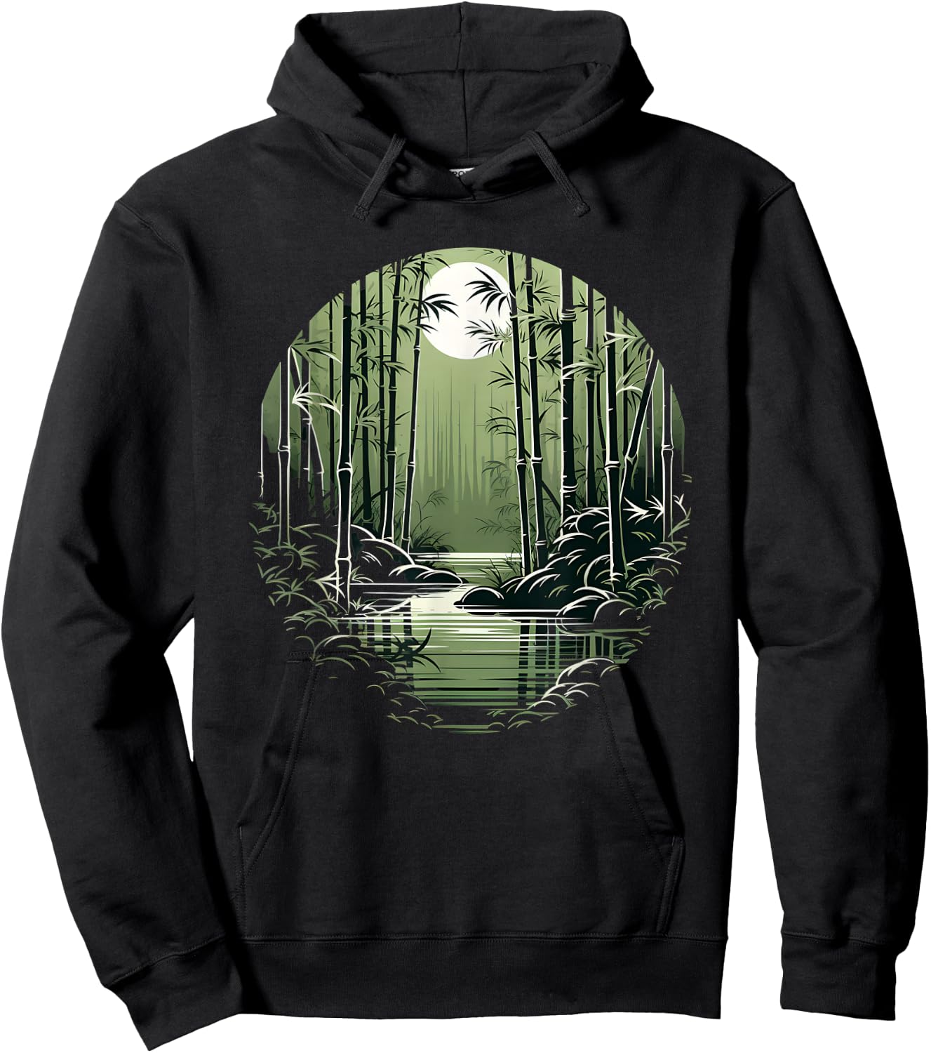 Asian Bamboo Forest Connection With Nature Hoodie - Hoodie | Black