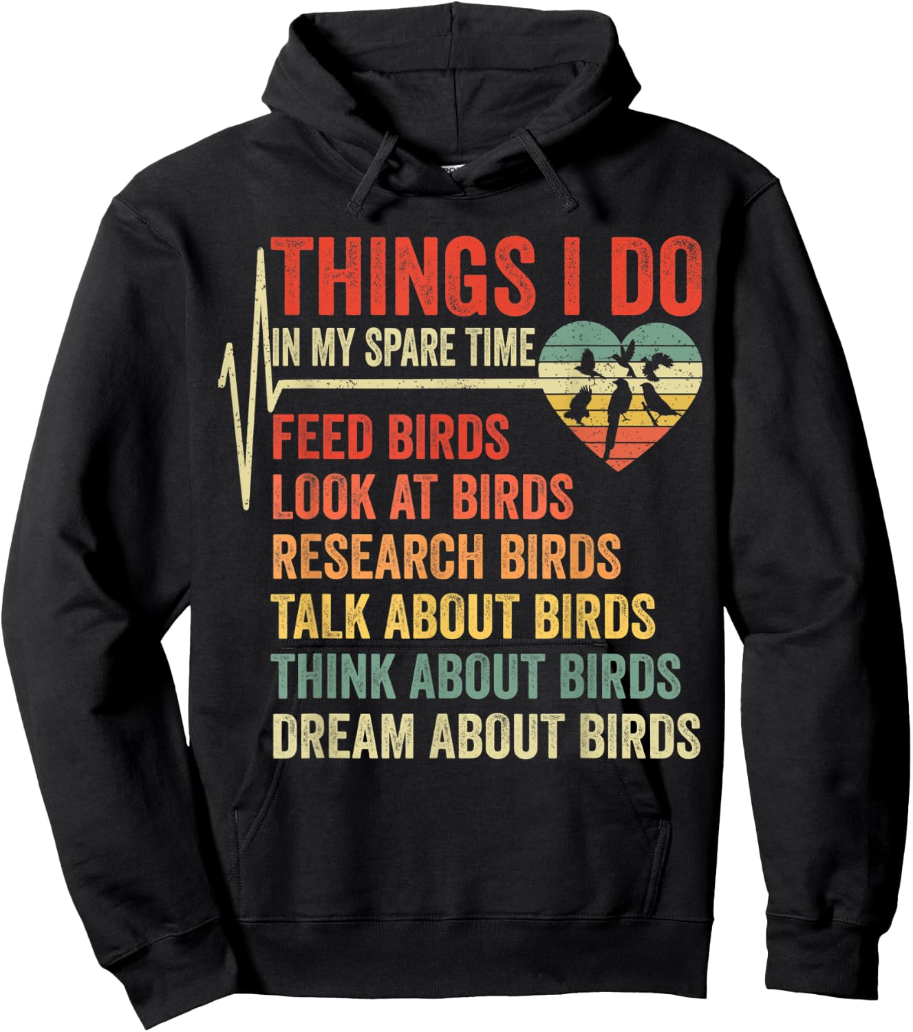 Funny Birds Lover Things I Do In My Spare Time Bird Watching Hoodie - Hoodie | Black