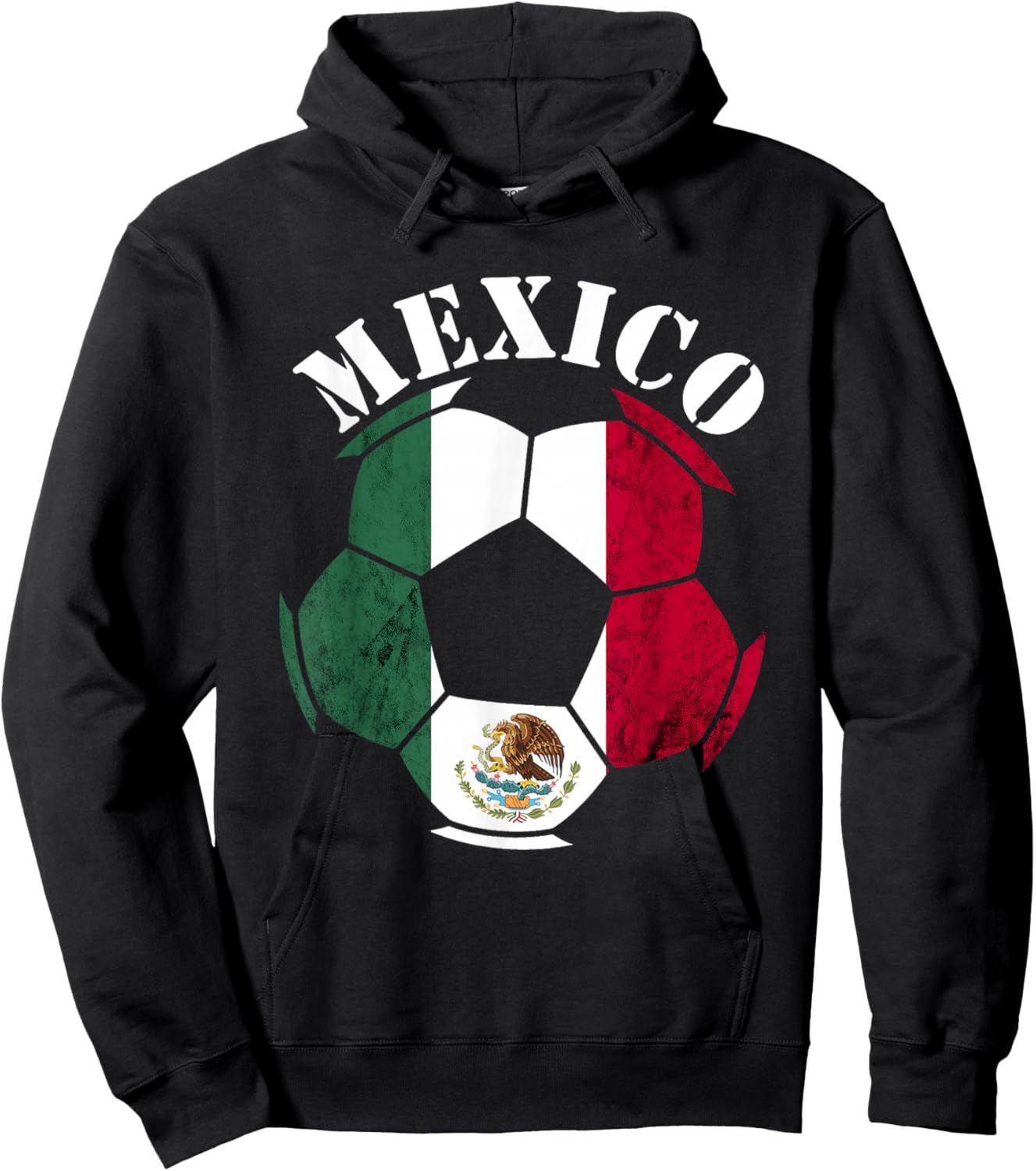Mexican Pride Ball Mexican Soccer Team Mexican Flag Mexico Hoodie - Hoodie | Black