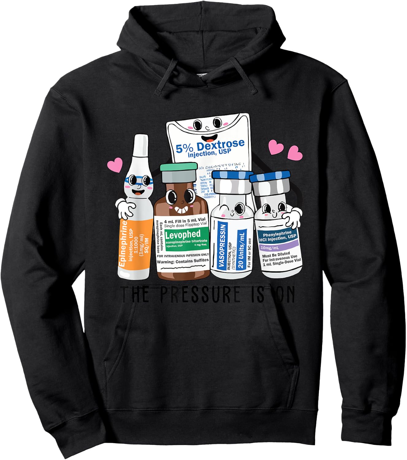Pressure is On Christmas Pharmacy Tech Nurse Hoodie - Hoodie | Black