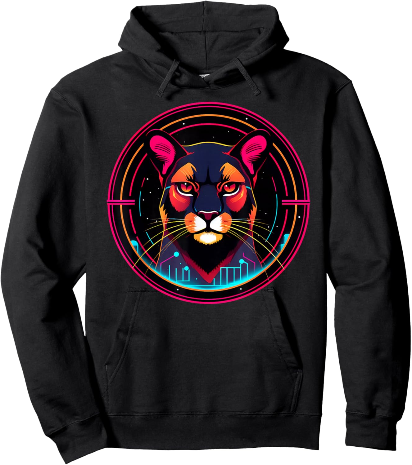 Cougar Mountain Lion in Space Funny Animals Galaxy Explorers Hoodie - Hoodie | Black