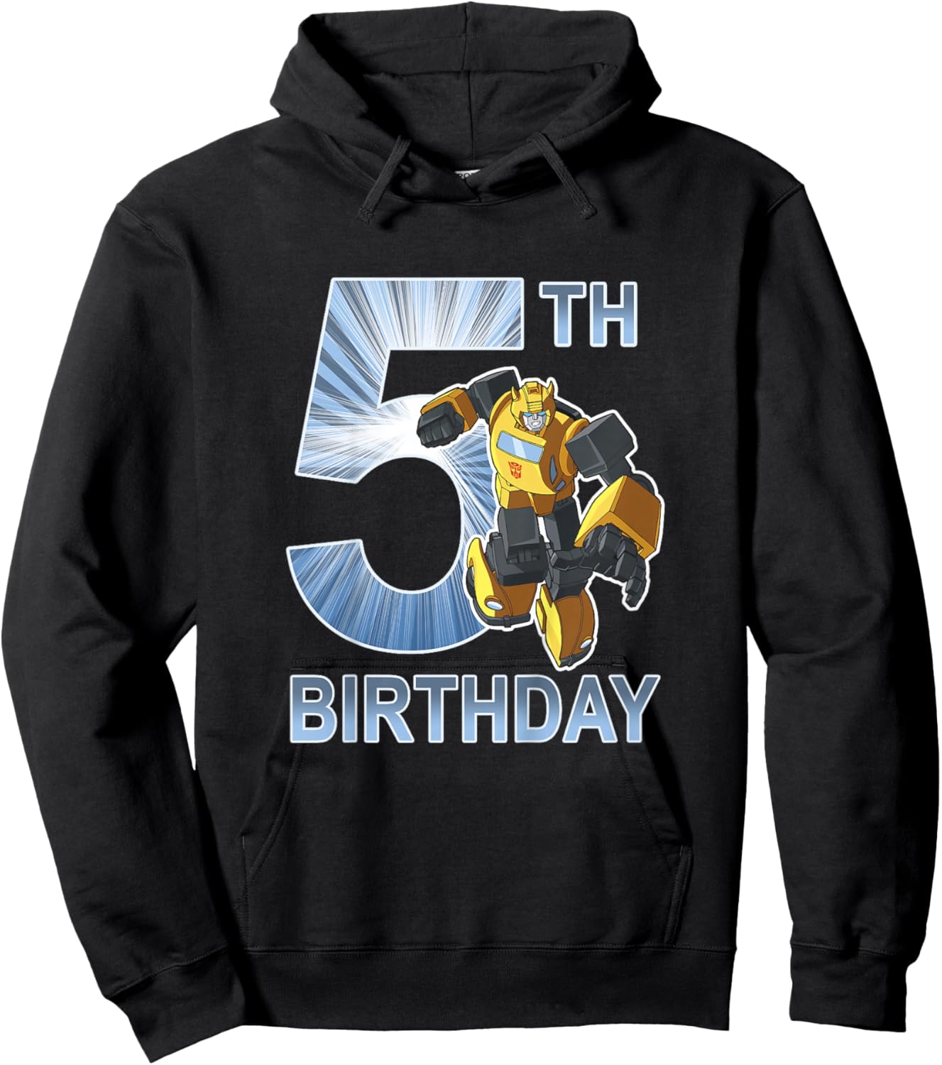 Transformers Bumblee 5th Birthday Hero Pose Hoodie - Hoodie | Black